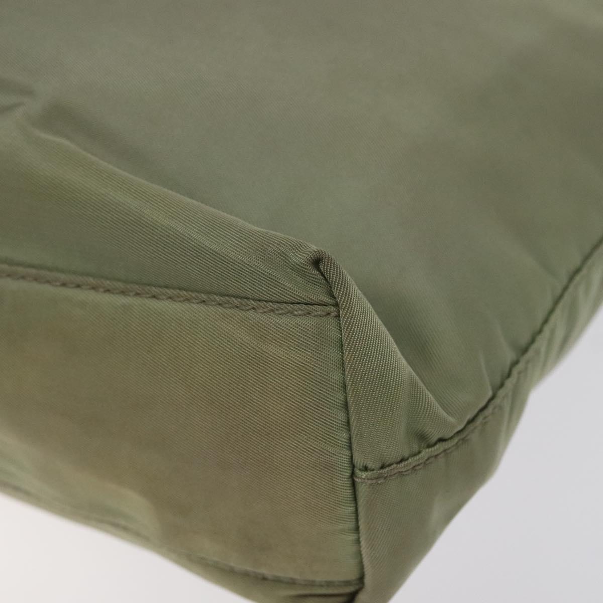 PRADA Hand Bag Nylon Khaki Auth bs25441
