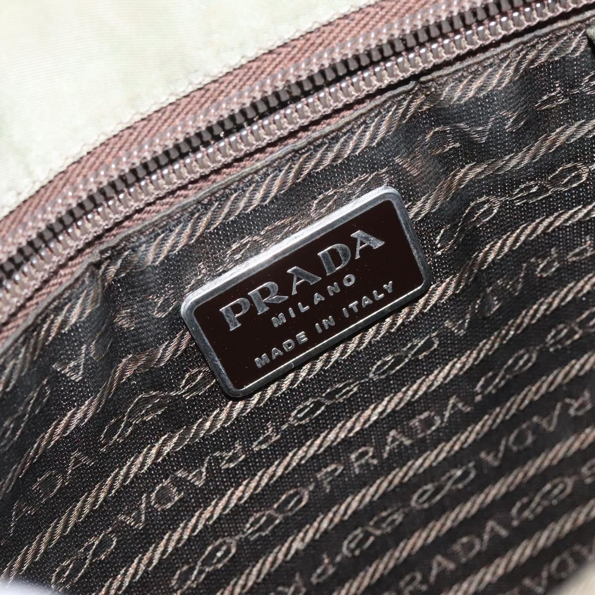 PRADA Hand Bag Nylon Khaki Auth bs25441