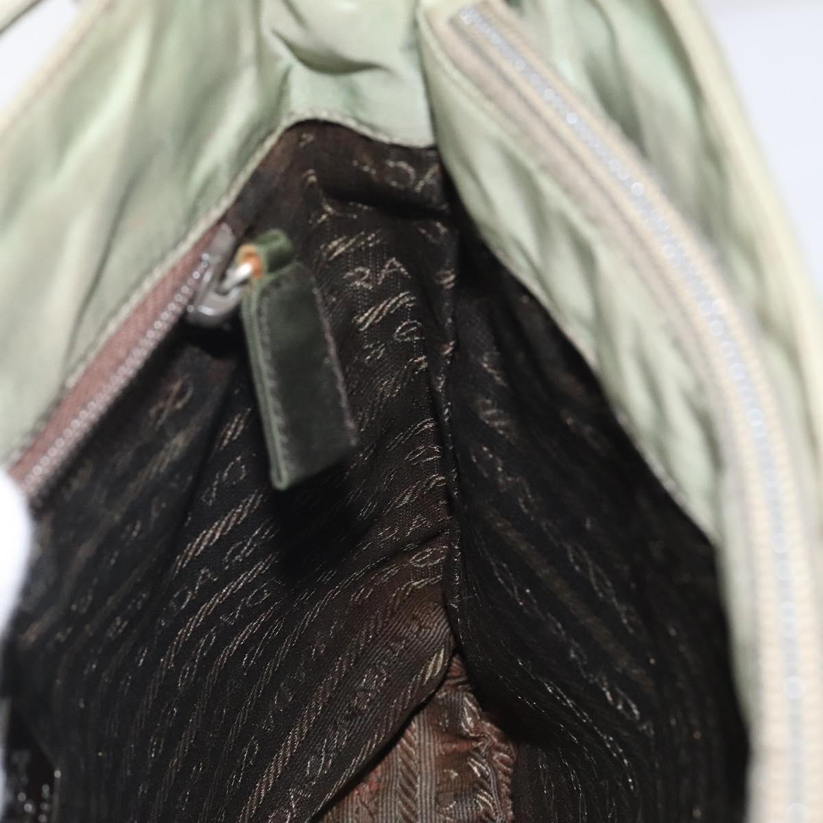 PRADA Hand Bag Nylon Khaki Auth bs25441