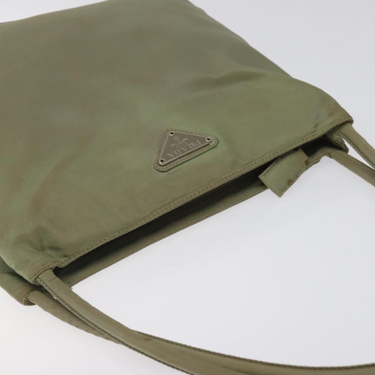 PRADA Hand Bag Nylon Khaki Auth bs25441