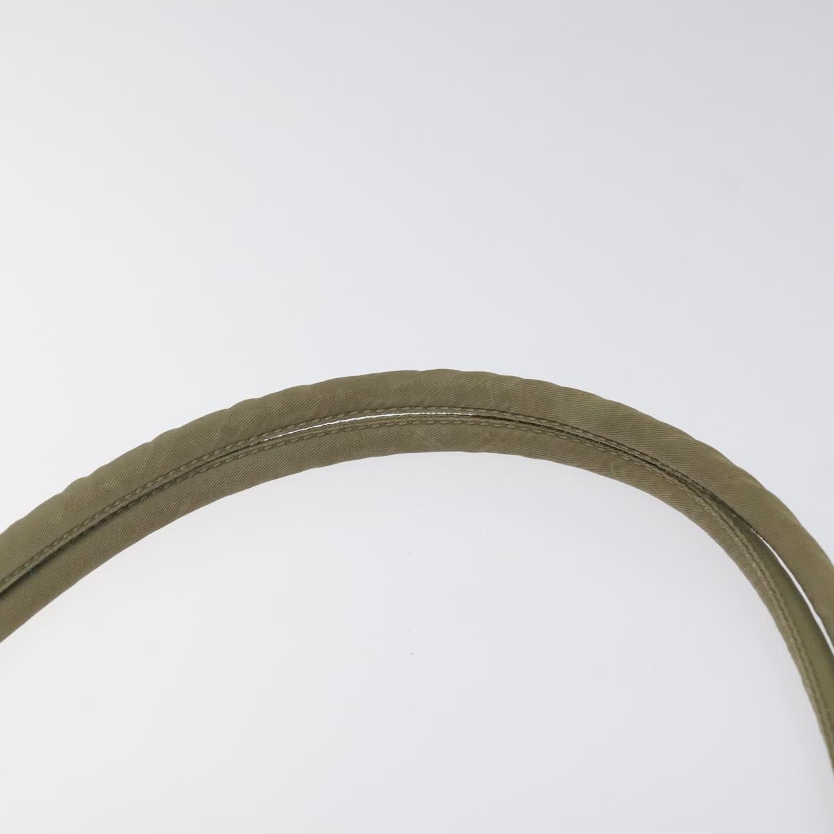 PRADA Hand Bag Nylon Khaki Auth bs25441