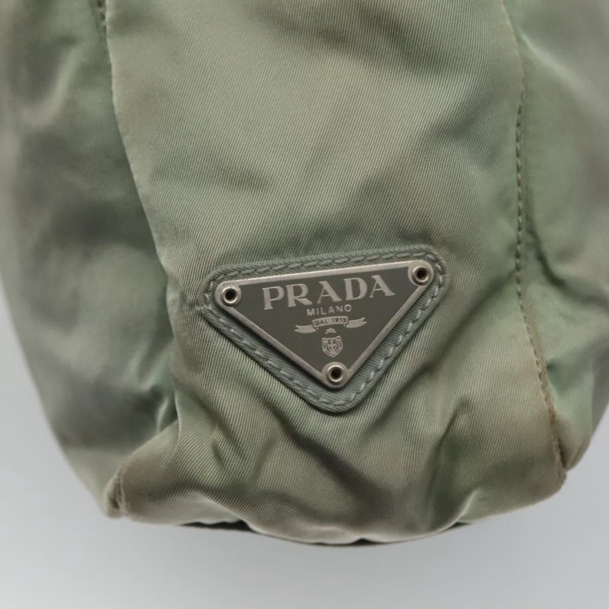 PRADA Shoulder Bag Nylon Gray Auth bs25445