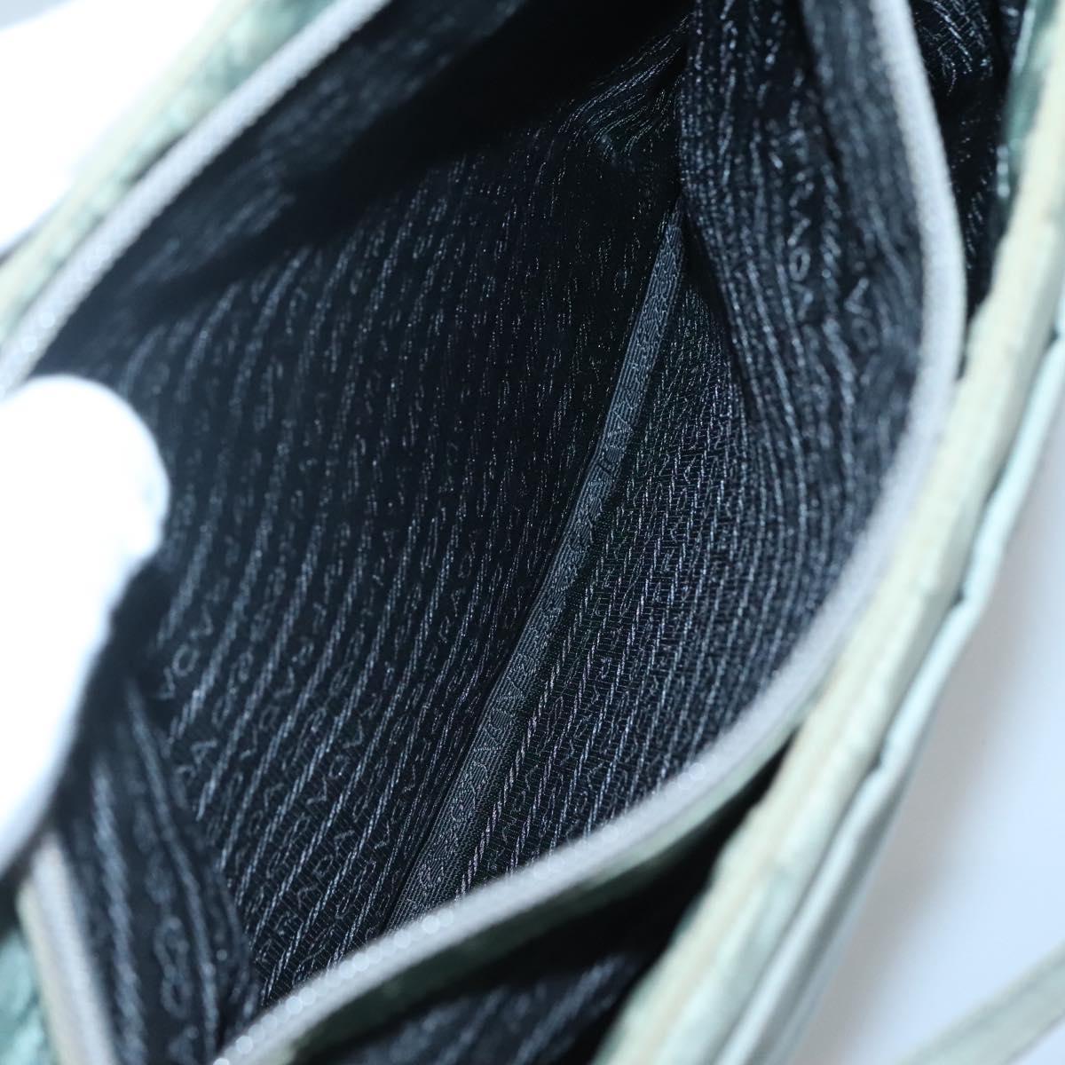 PRADA Shoulder Bag Nylon Gray Auth bs25445