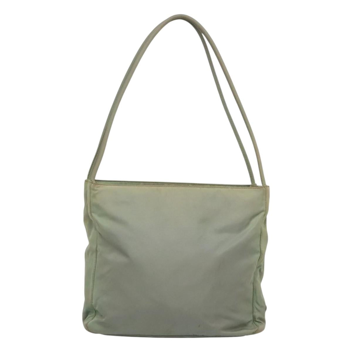 PRADA Shoulder Bag Nylon Gray Auth bs25445