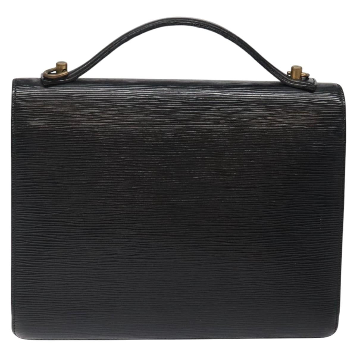 LOUIS VUITTON Epi Monceau 28 Hand Bag Black M52122 LV Auth bs25449