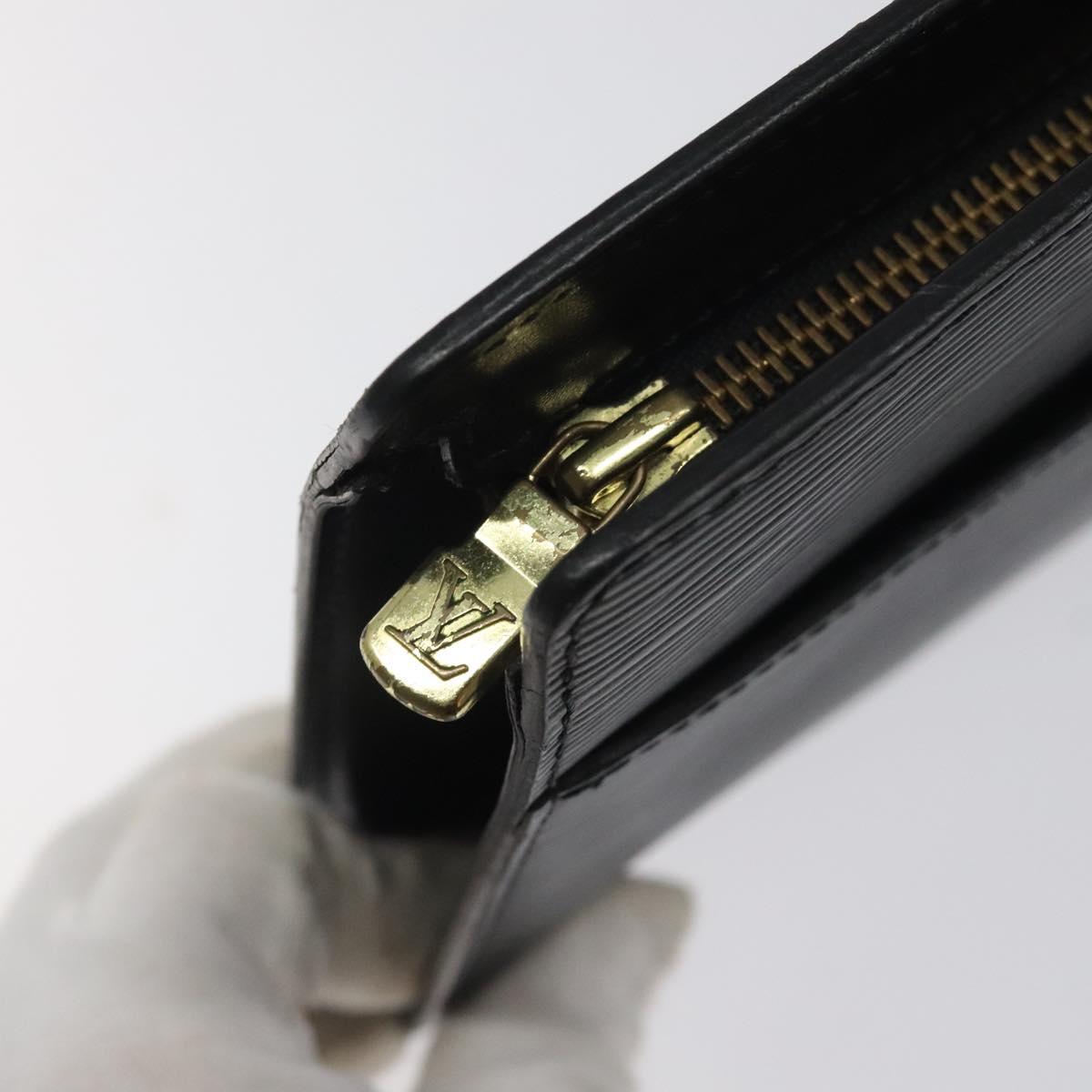 LOUIS VUITTON Epi Pochette Homme Clutch Bag Black Noir M52522 LV Auth bs25451