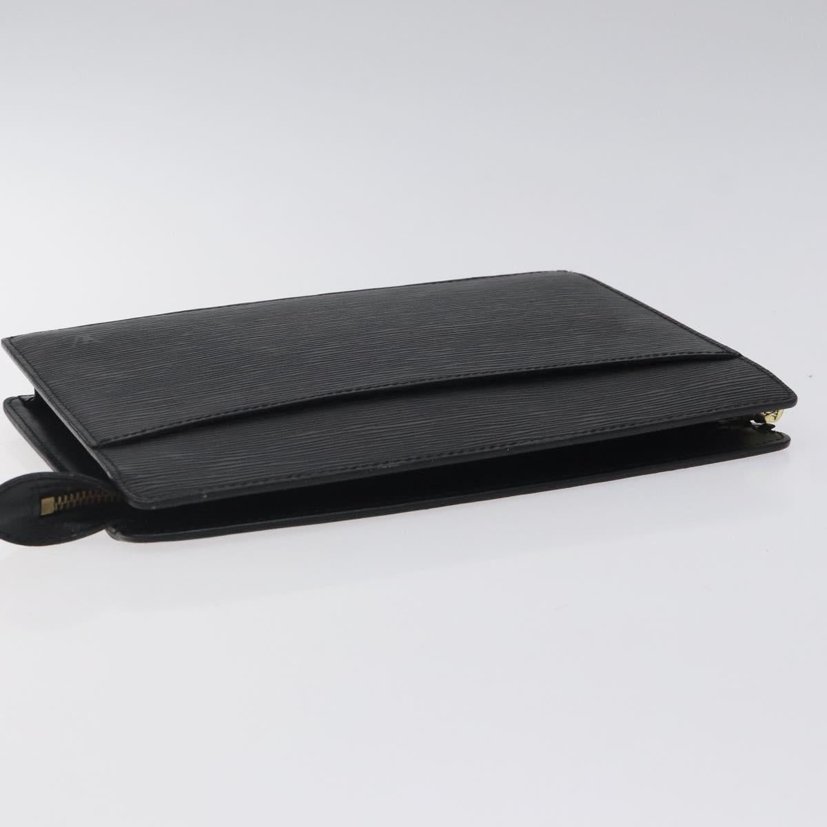 LOUIS VUITTON Epi Pochette Homme Clutch Bag Black Noir M52522 LV Auth bs25451