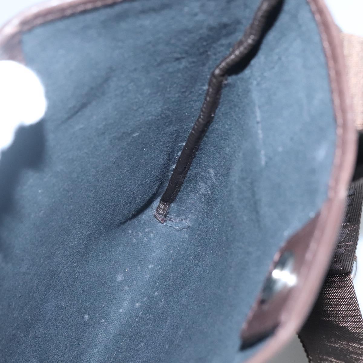 Salvatore Ferragamo Shoulder Bag PVC Leather Brown Auth bs25462