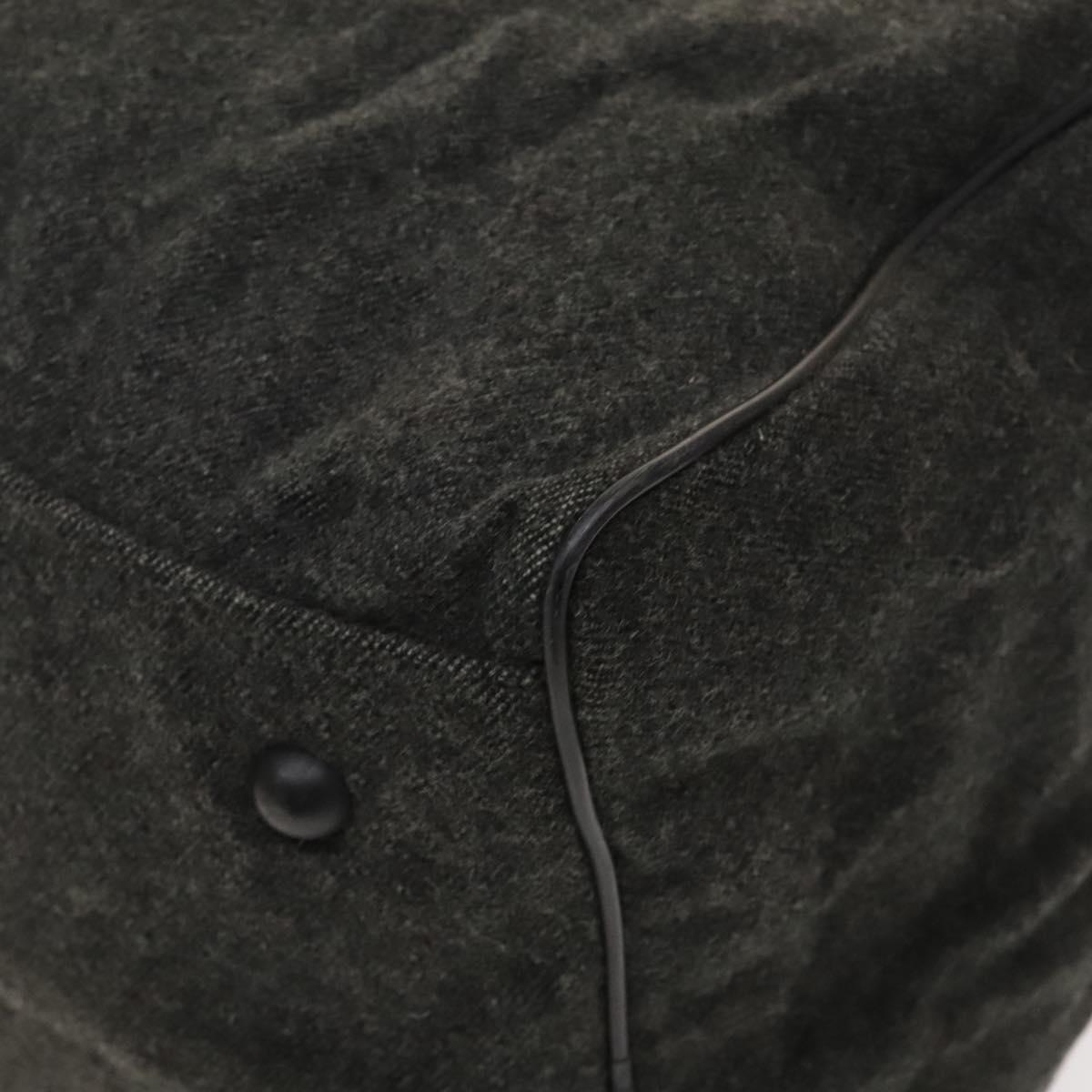 PRADA Boston Bag Wool 2way Gray Auth bs25464