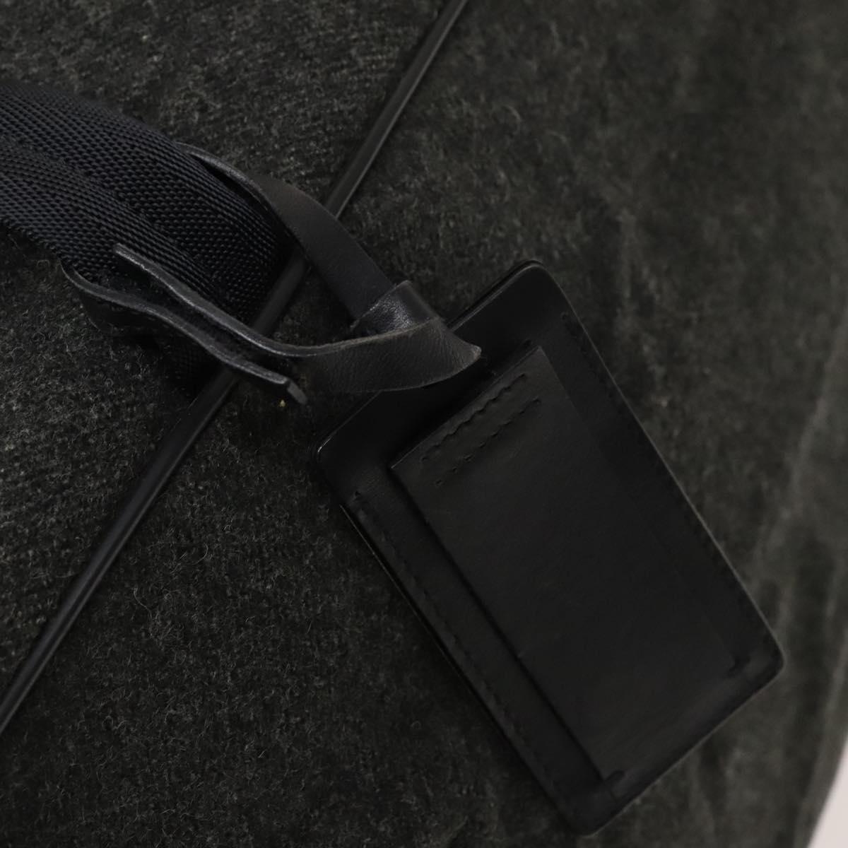 PRADA Boston Bag Wool 2way Gray Auth bs25464