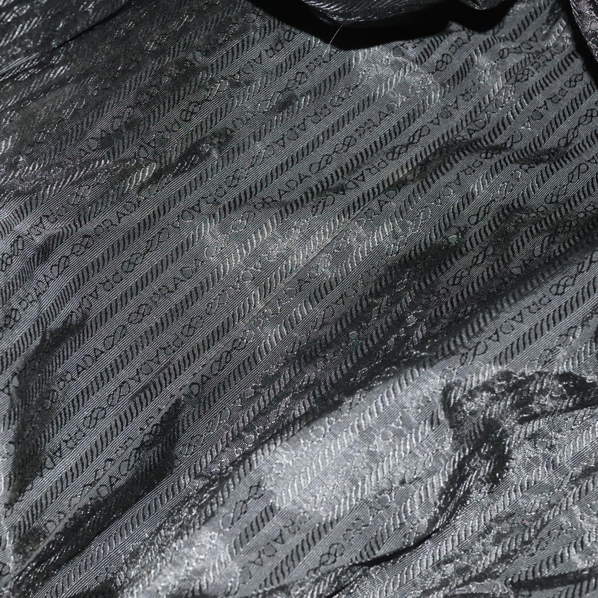 PRADA Boston Bag Wool 2way Gray Auth bs25464