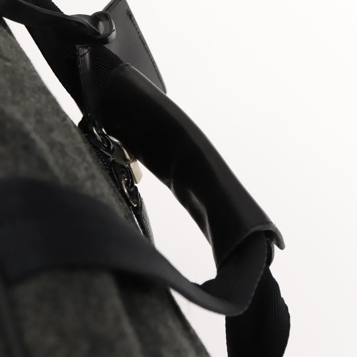 PRADA Boston Bag Wool 2way Gray Auth bs25464