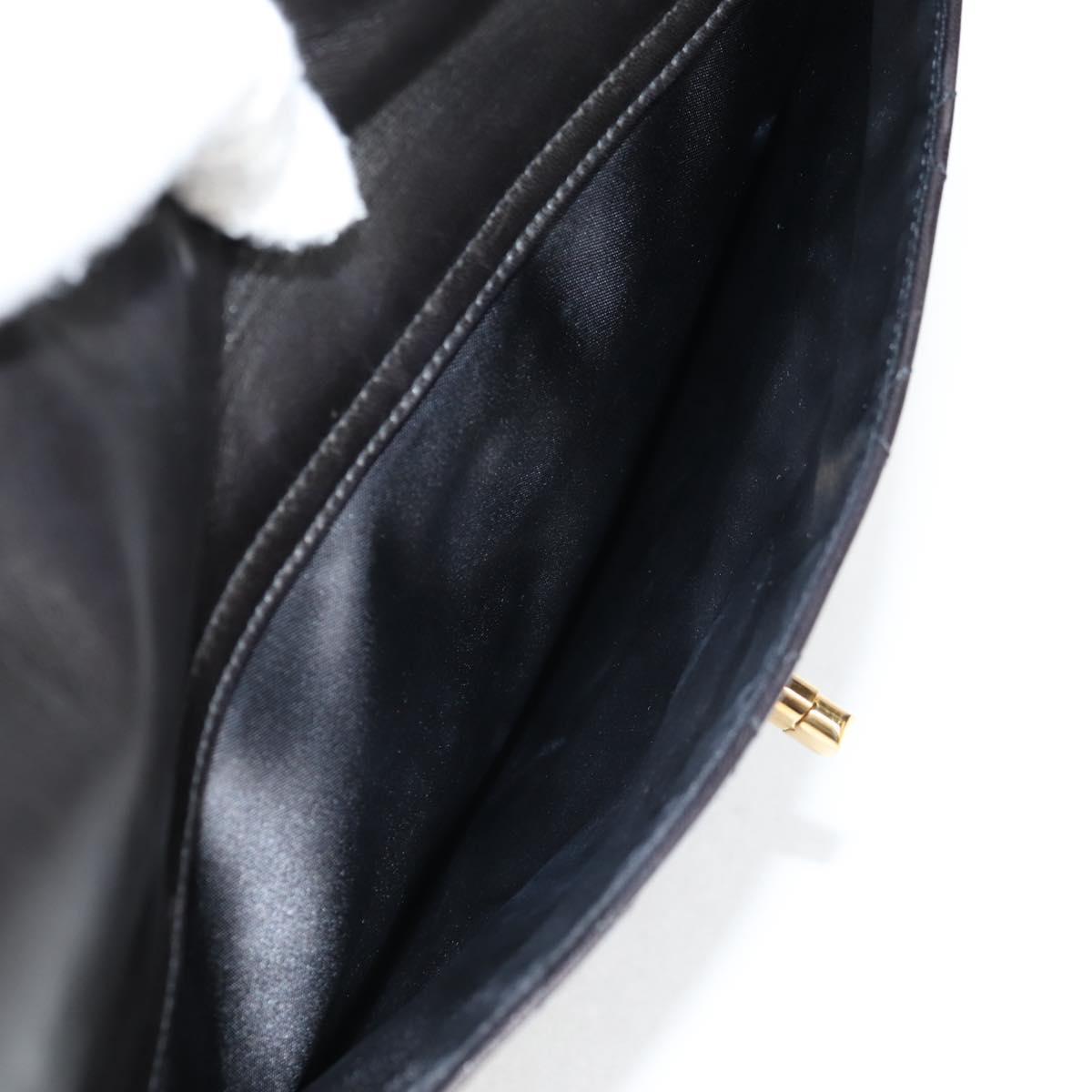 CHANEL Matelasse Tote Bag Lamb Skin Black Gold CC Auth bs25490A