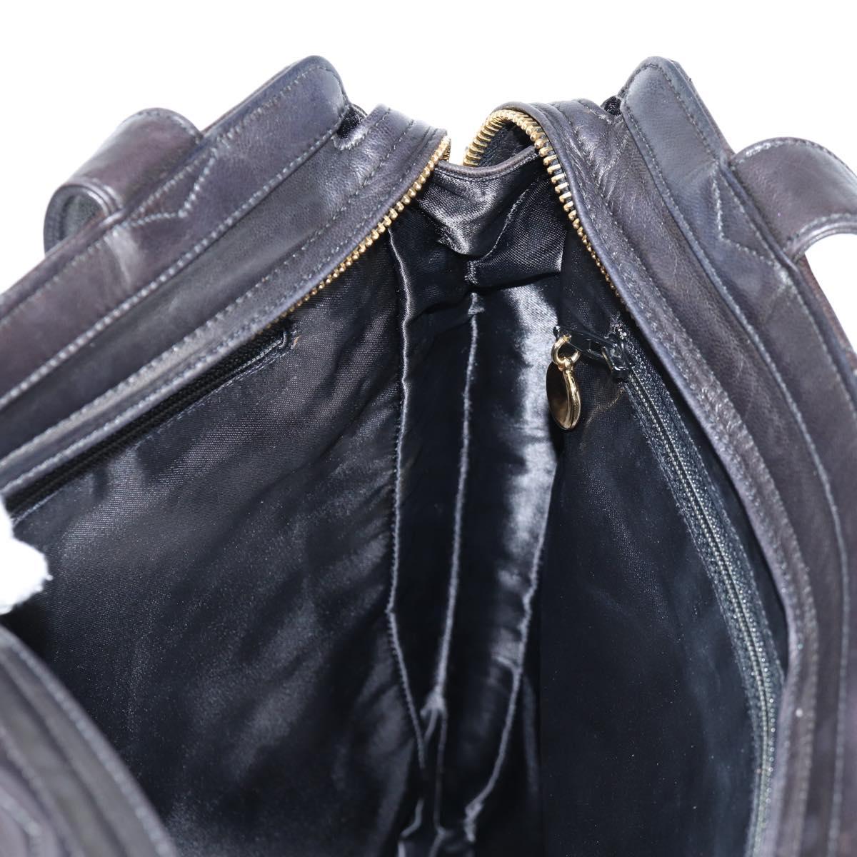 CHANEL Matelasse Tote Bag Lamb Skin Black Gold CC Auth bs25490A