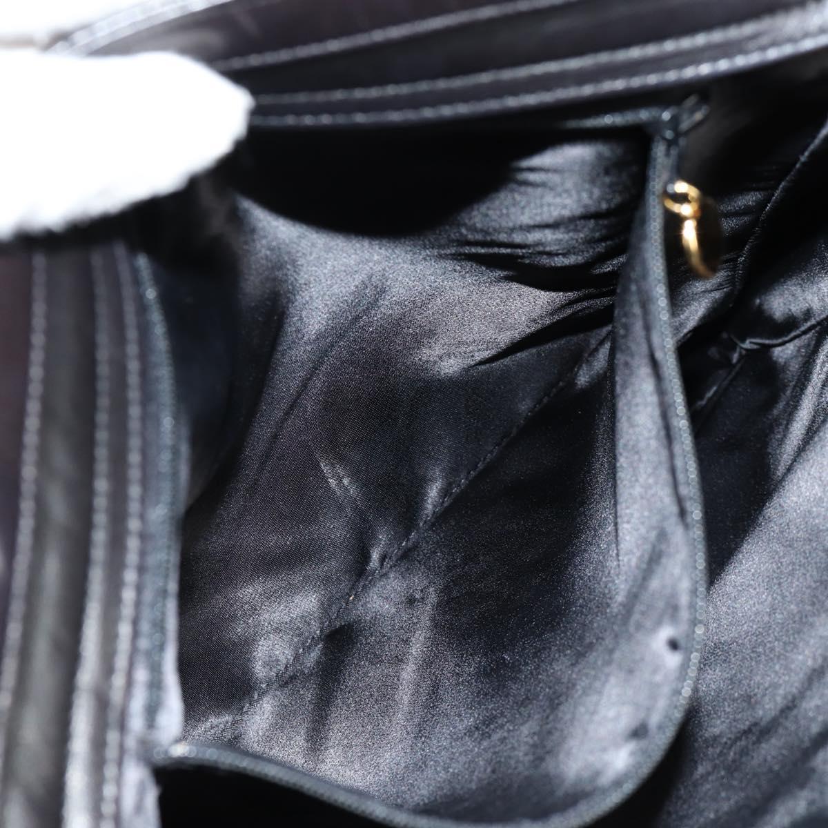 CHANEL Matelasse Tote Bag Lamb Skin Black Gold CC Auth bs25490A