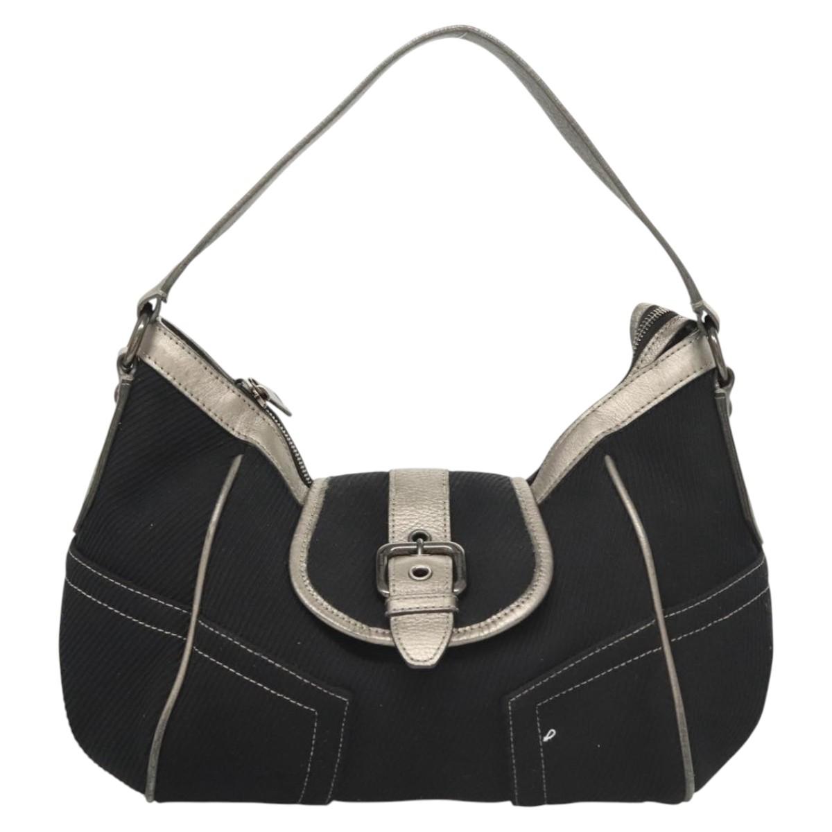 BURBERRY Blue Label Shoulder Bag Canvas Navy Auth bs25498