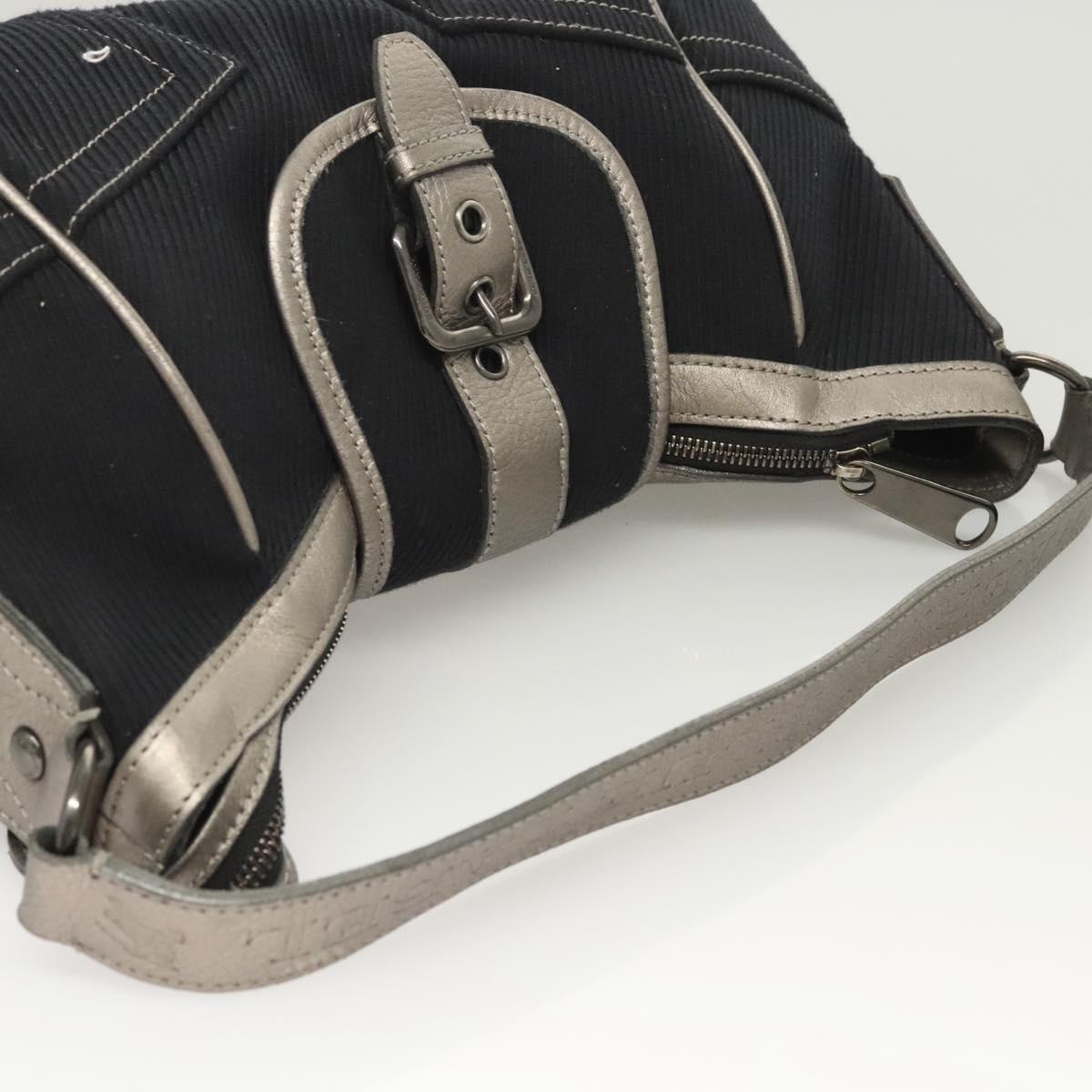 BURBERRY Blue Label Shoulder Bag Canvas Navy Auth bs25498