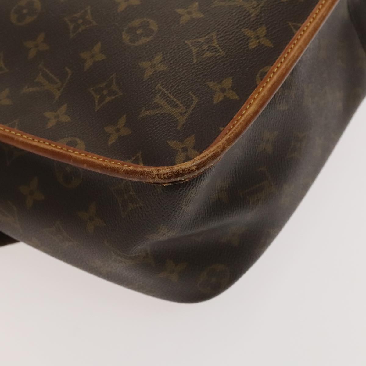 LOUIS VUITTON Monogram Gibeciere GM Shoulder Bag M42246 LV Auth bs25507