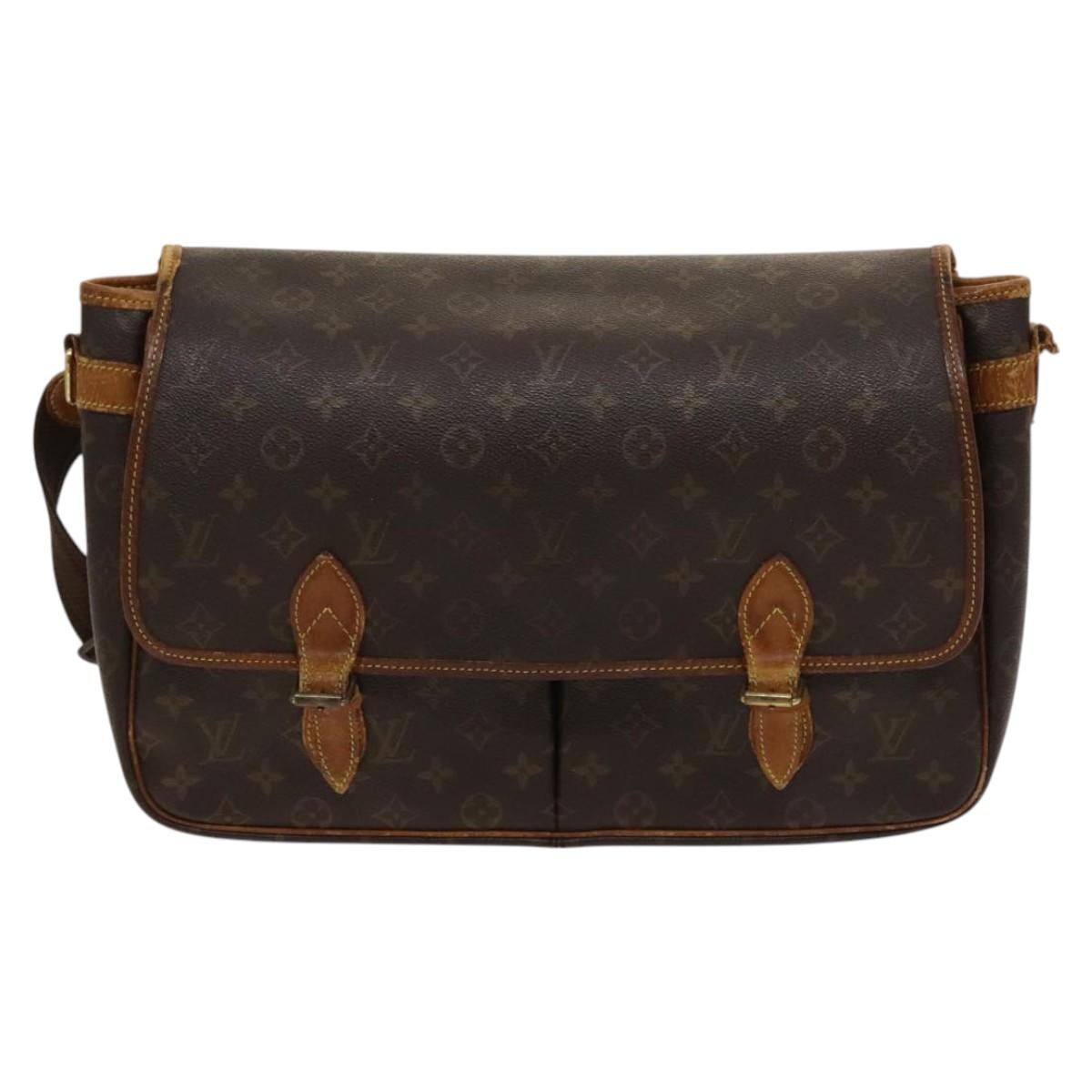 LOUIS VUITTON Monogram Gibeciere GM Shoulder Bag M42246 LV Auth bs25507
