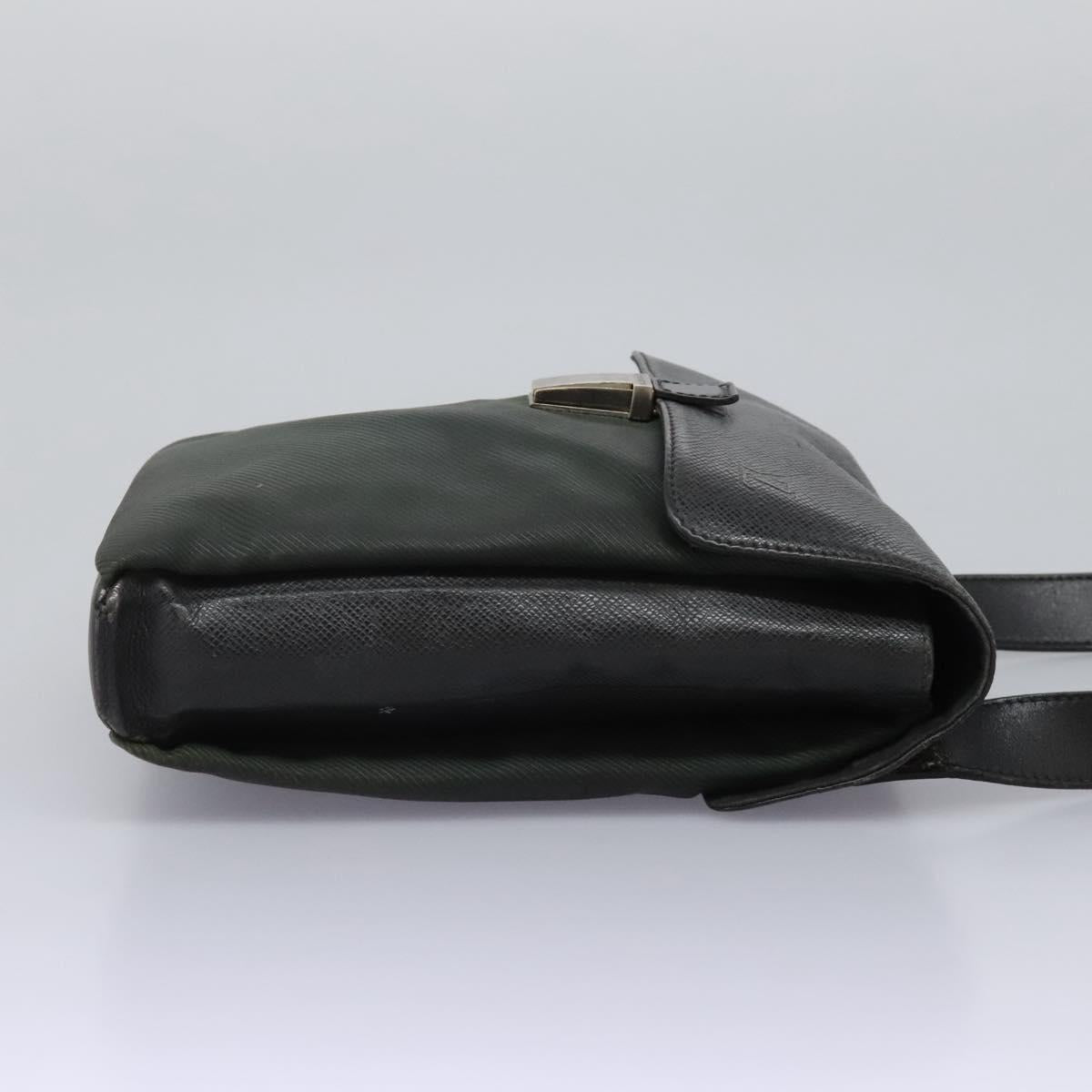 LOUIS VUITTON Taiga Saratov GM Shoulder Bag Ardoise M30892 LV Auth bs25513