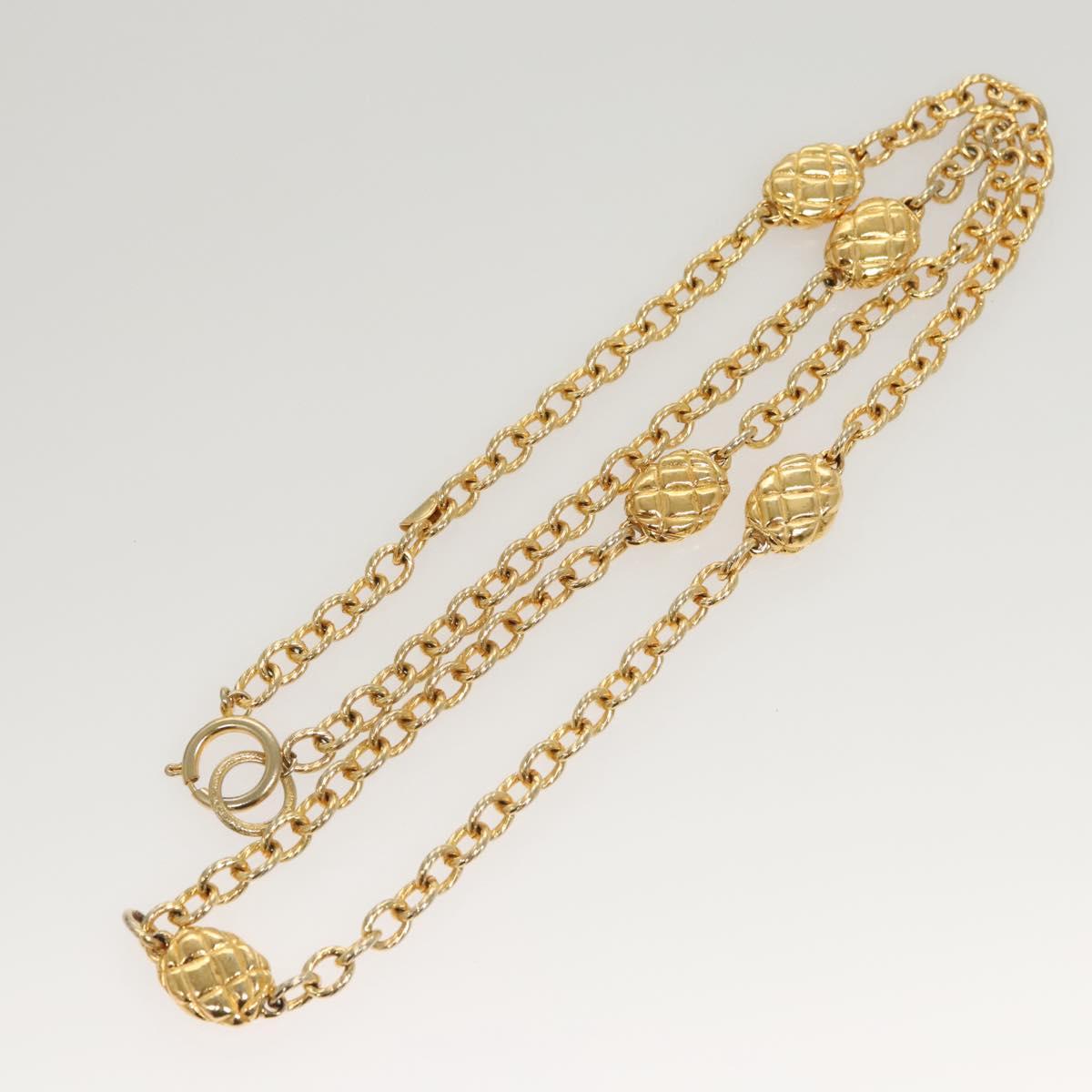 CHANEL Chain Belt metal Gold CC Auth bs25545