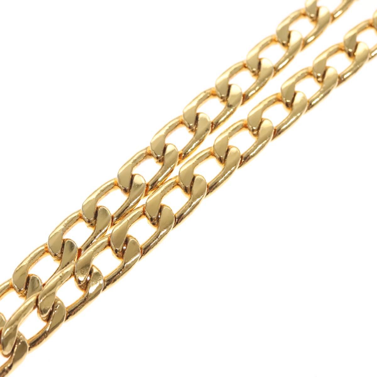 CHANEL Chain Belt metal Gold CC Auth bs25546