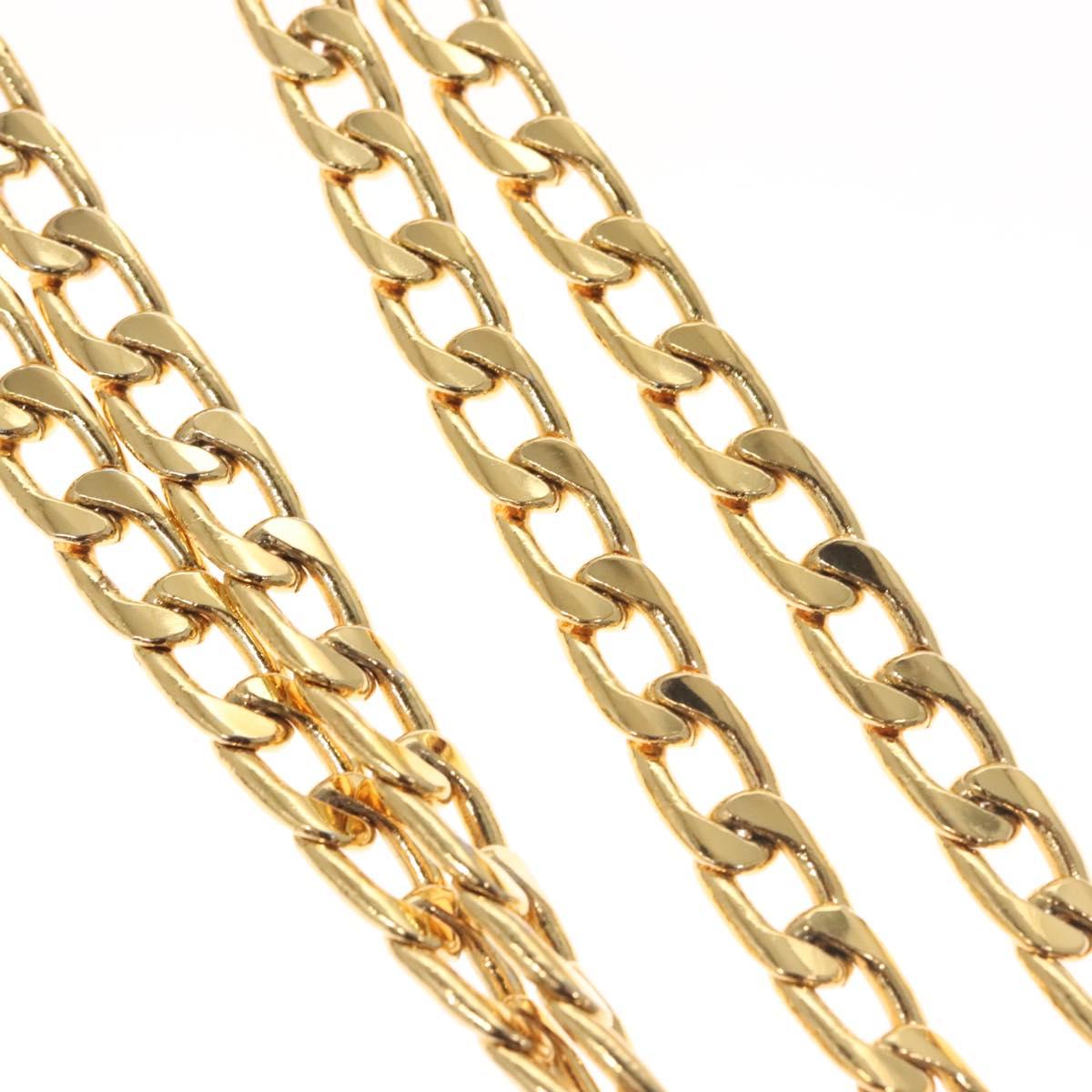 CHANEL Chain Belt metal Gold CC Auth bs25546