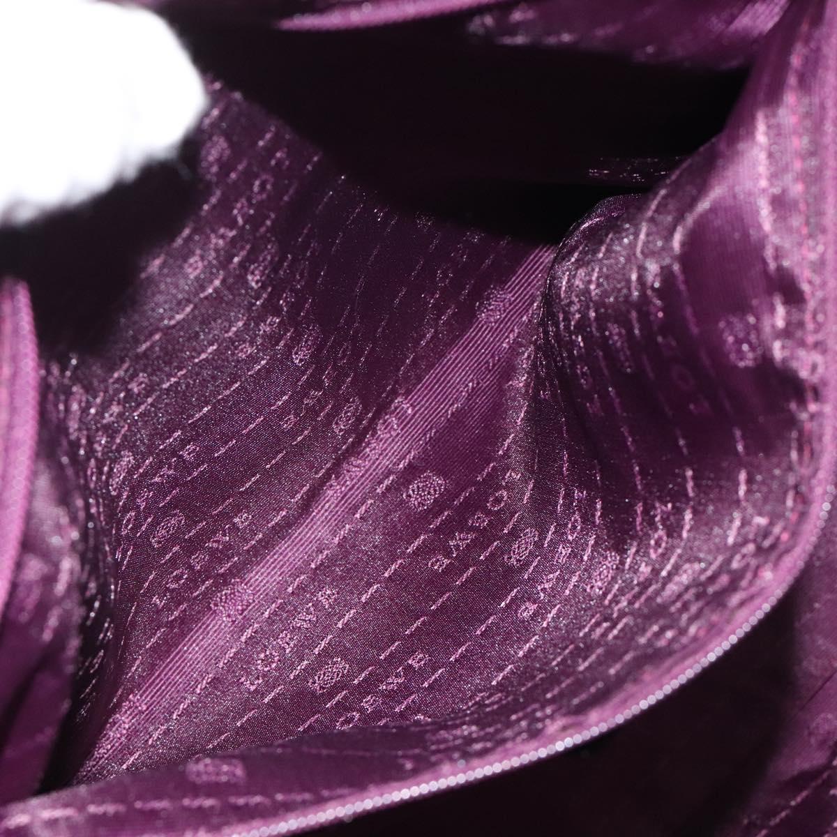 LOEWE Anagram Hand Bag Leather Gray Silver Auth bs25553