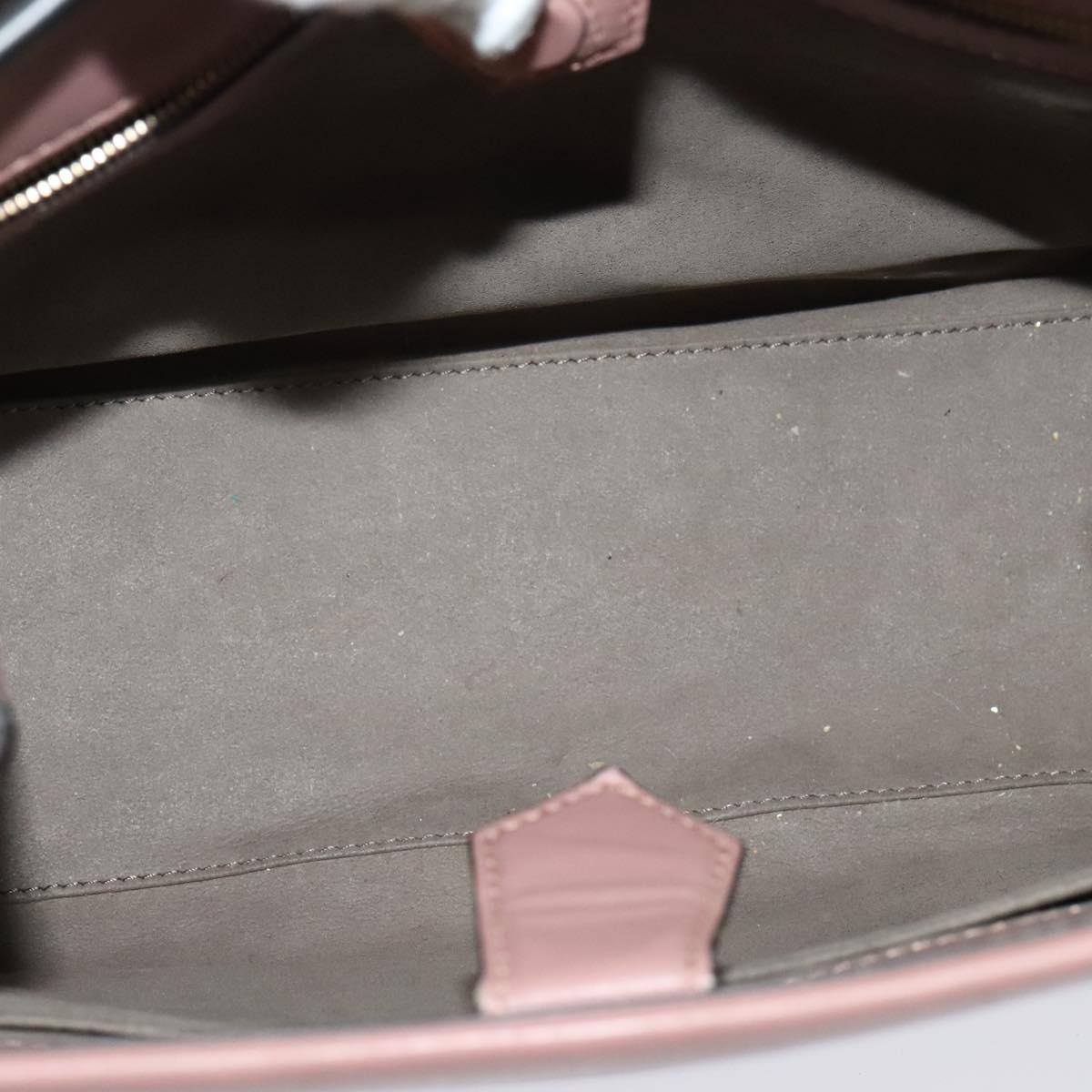 FENDI Runaway Small Hand Bag Leather 2way Pink Gold Auth bs25561