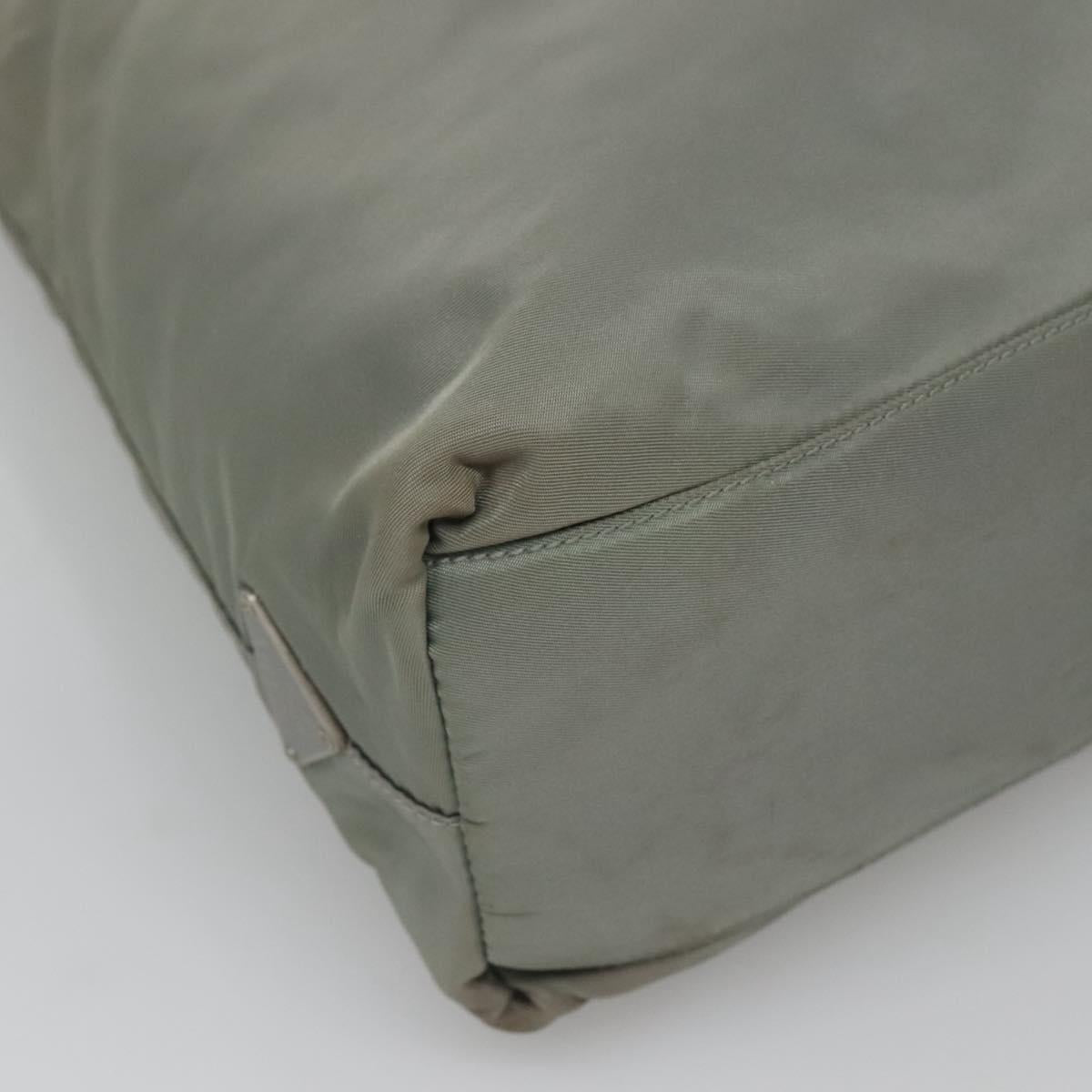 PRADA Shoulder Bag Nylon Plastic Gray Clear Auth bs25567