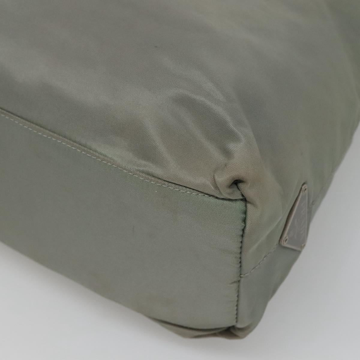 PRADA Shoulder Bag Nylon Plastic Gray Clear Auth bs25567