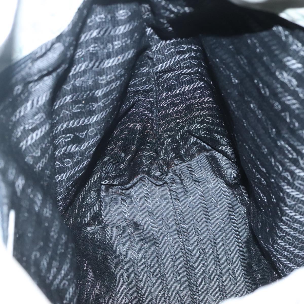 PRADA Shoulder Bag Nylon Plastic Gray Clear Auth bs25567