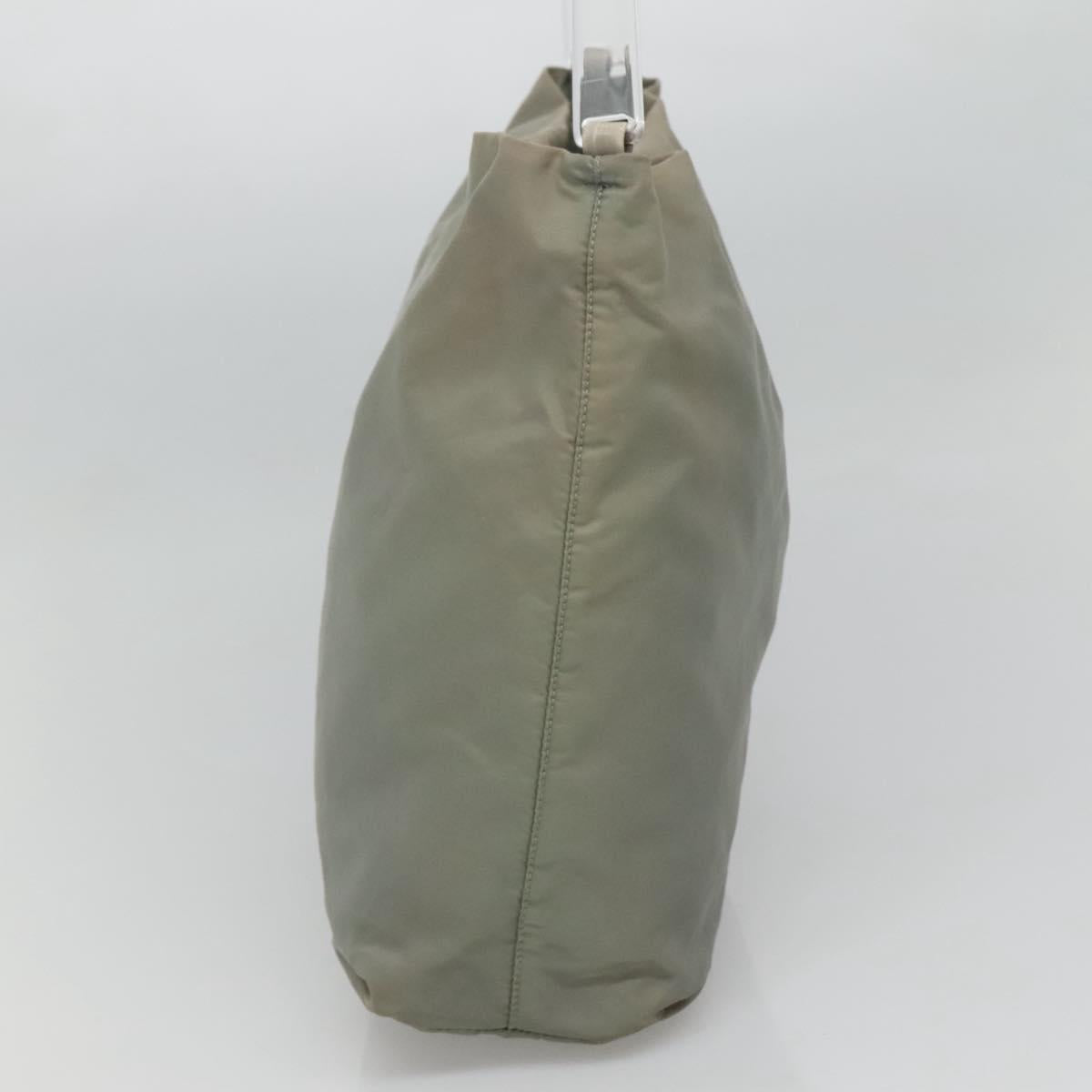 PRADA Shoulder Bag Nylon Plastic Gray Clear Auth bs25567