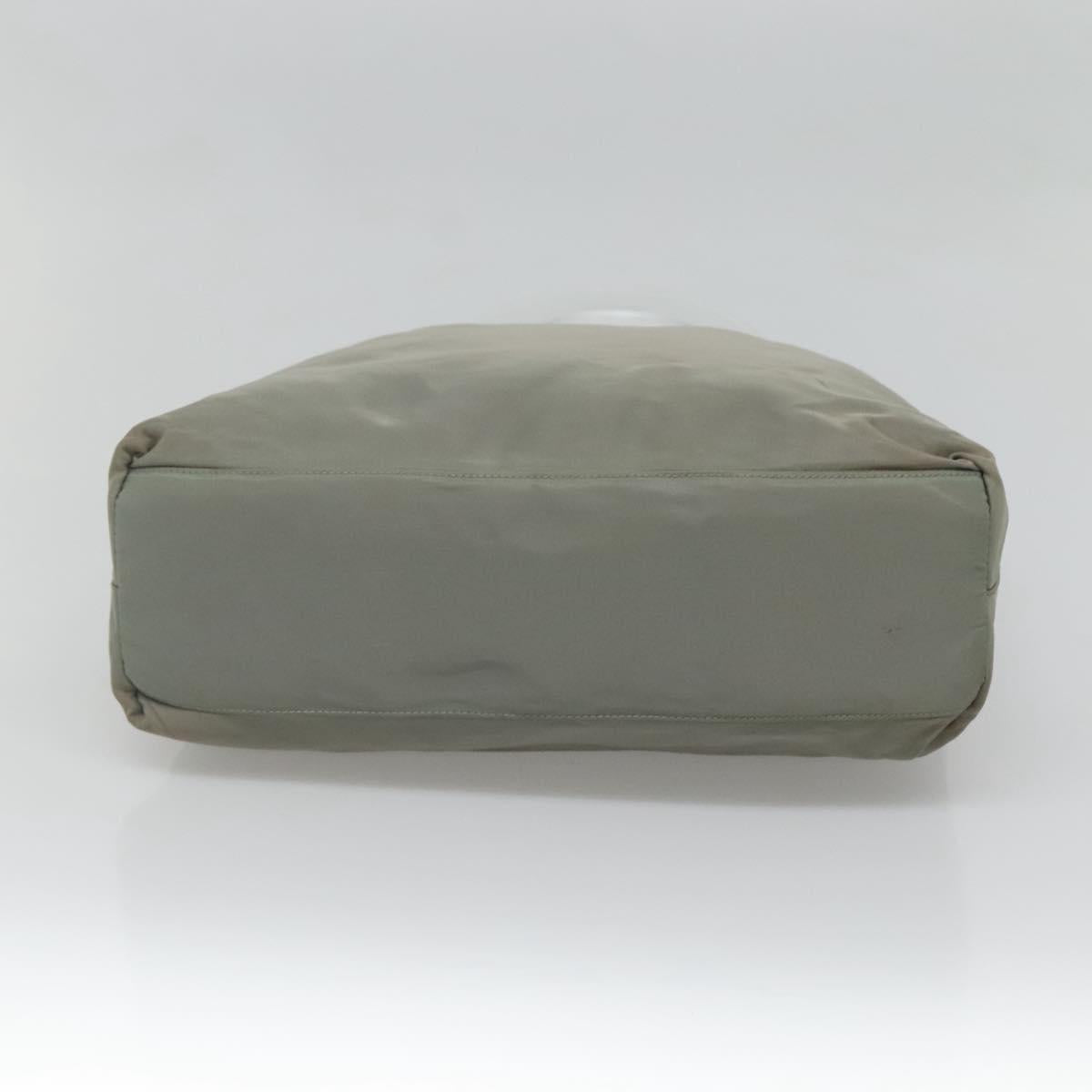 PRADA Shoulder Bag Nylon Plastic Gray Clear Auth bs25567