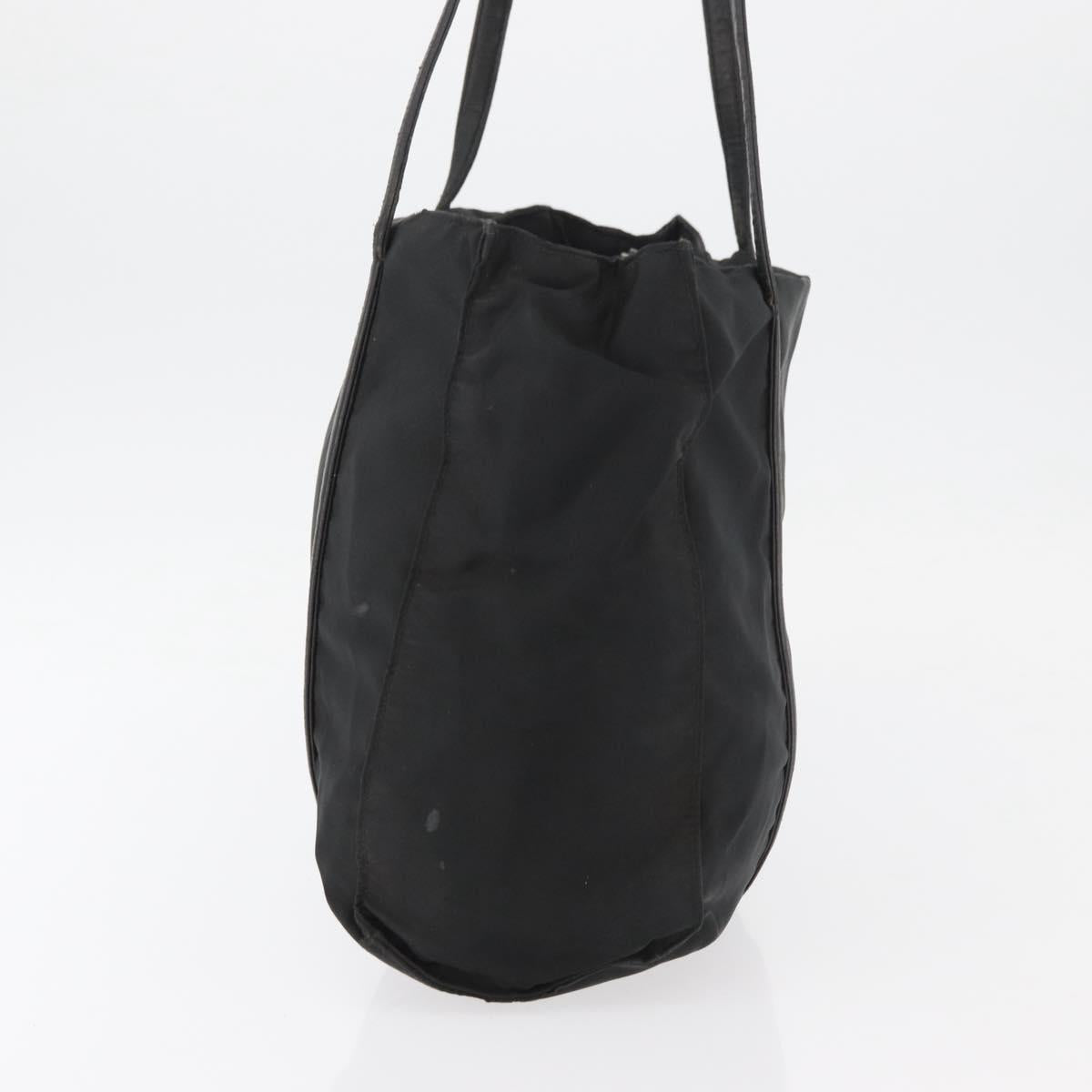 PRADA Shoulder Bag Nylon Black Silver Auth bs25600