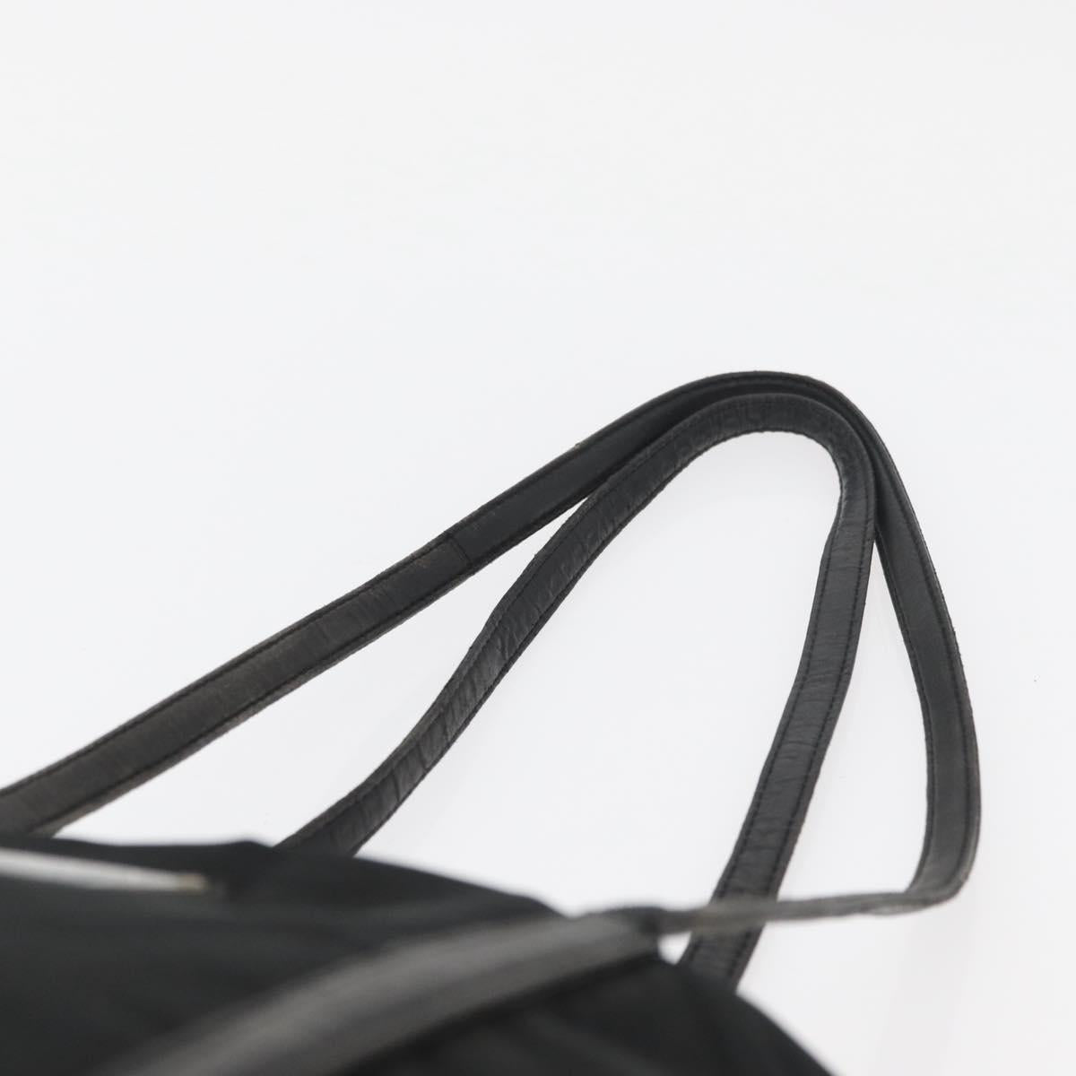 PRADA Shoulder Bag Nylon Black Silver Auth bs25600