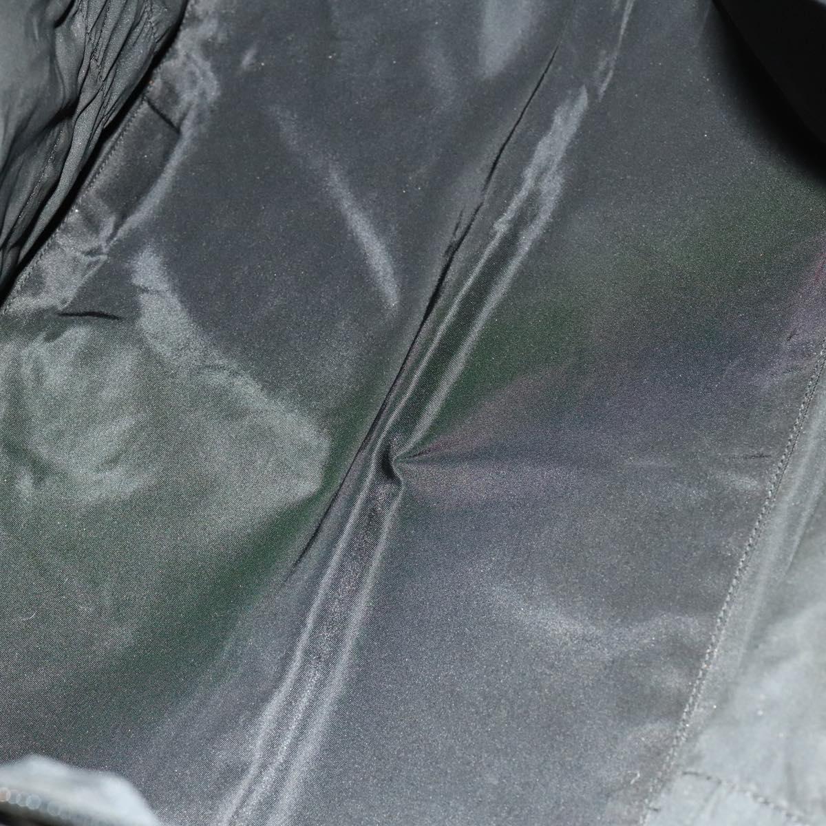 PRADA Boston Bag Nylon 2way Black Silver Auth bs25603