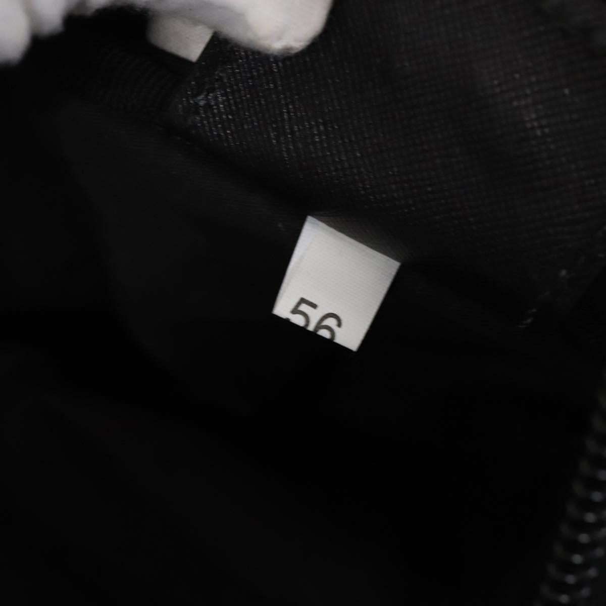 PRADA Boston Bag Nylon 2way Black Silver Auth bs25603