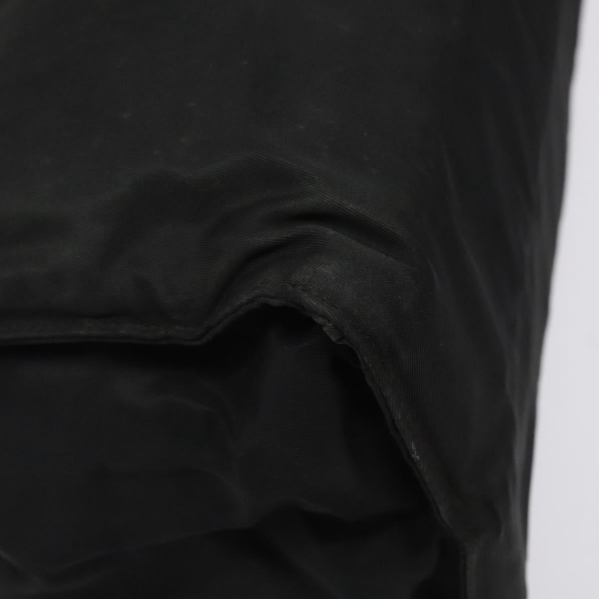 PRADA Hand Bag Nylon Black Gold Auth bs25607