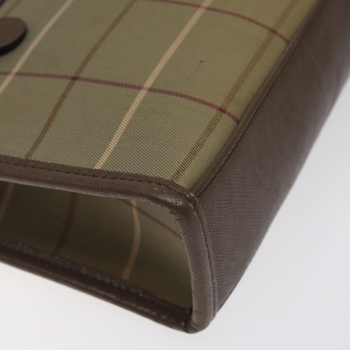 BURBERRYS Nova Check Clutch Bag Canvas Beige Auth bs25648