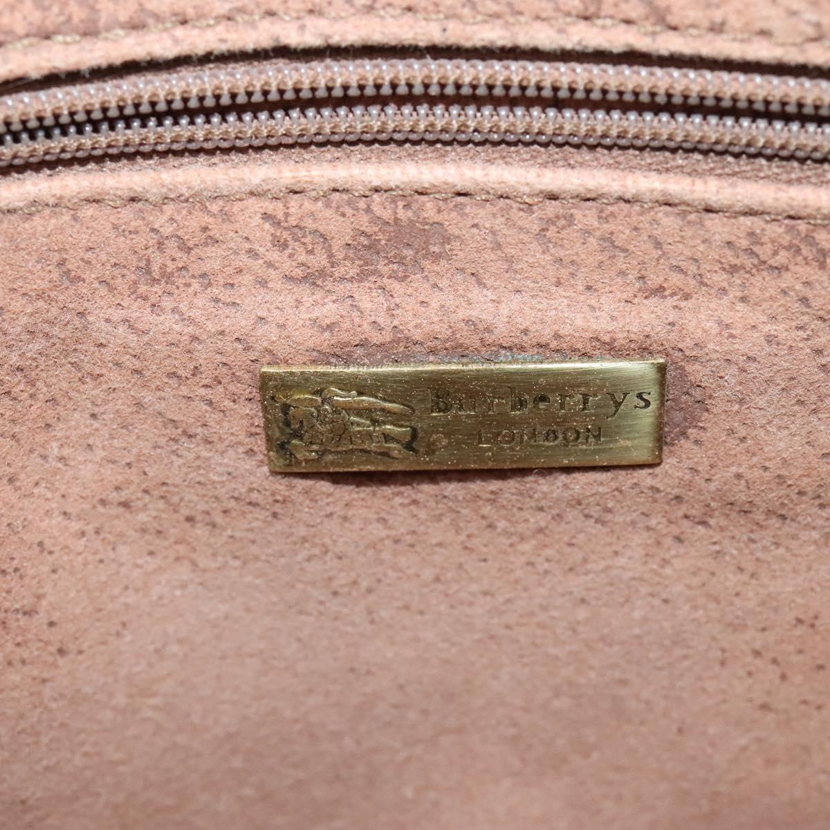 Burberrys Nova Check Shoulder Bag PVC Beige Auth bs25649