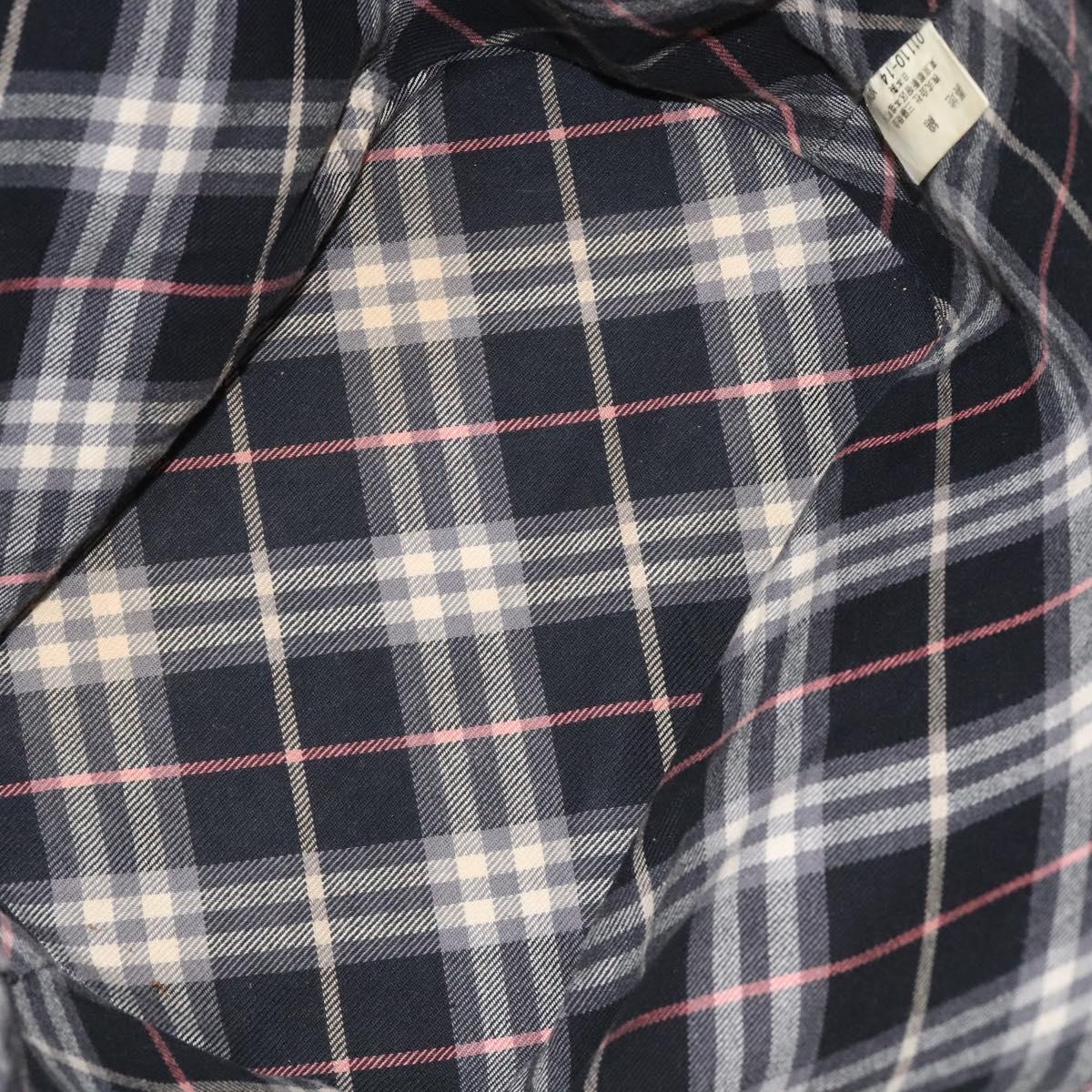 BURBERRY Blue Label Tote Bag Canvas Black Silver Auth bs25652