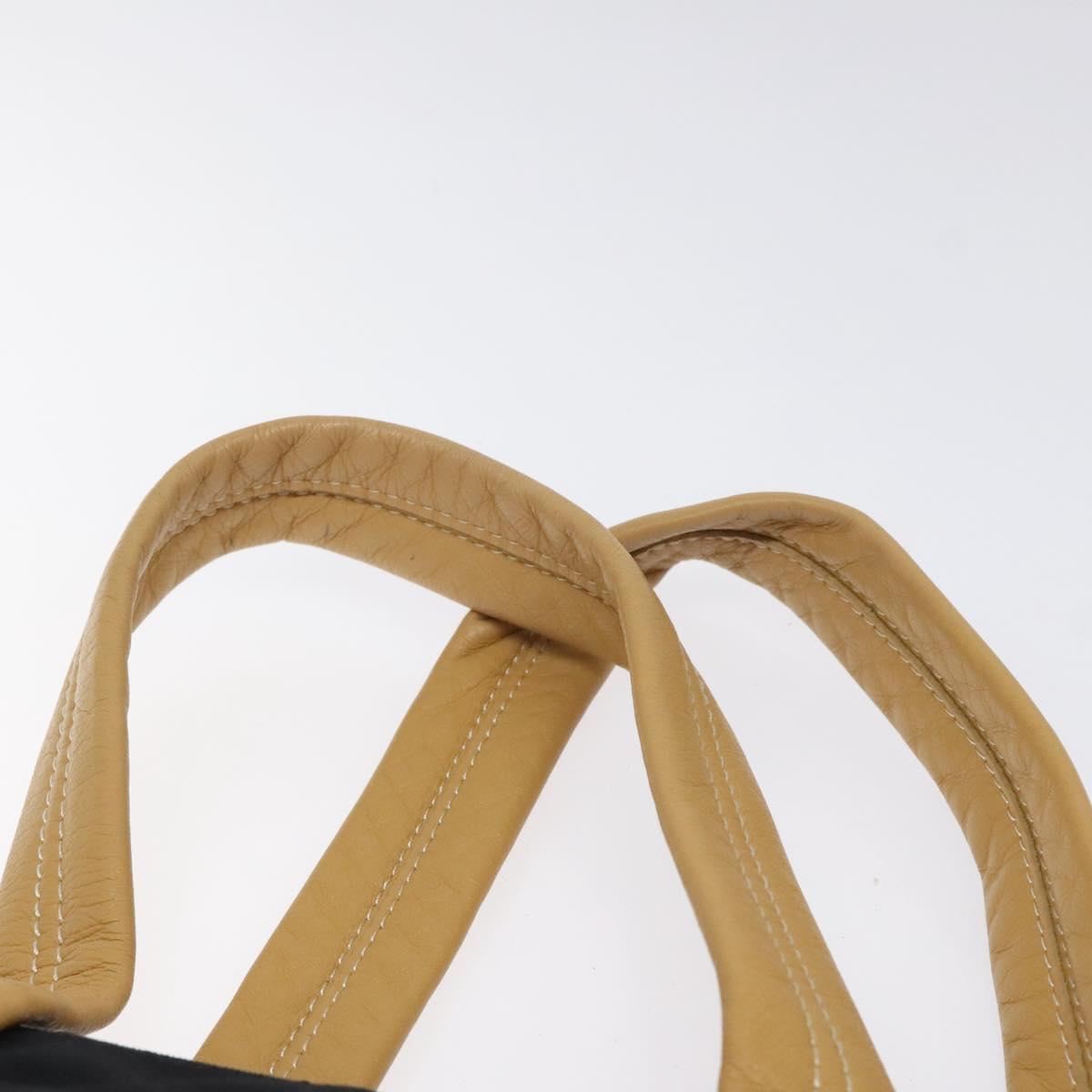 BURBERRY Blue Label Tote Bag Canvas Black Silver Auth bs25652