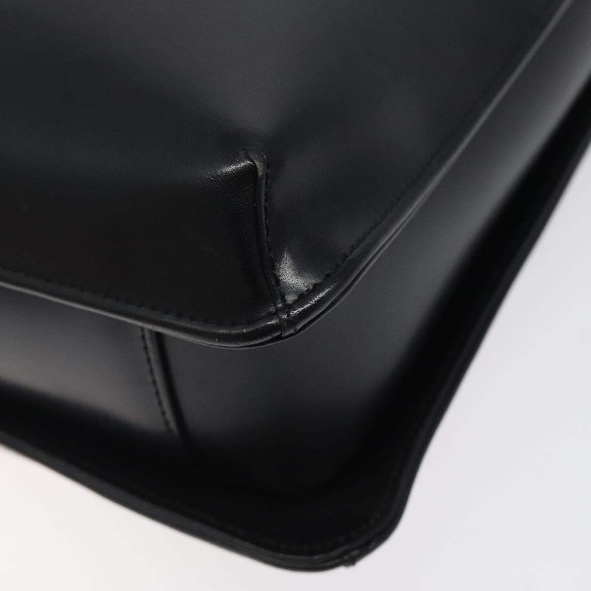 GIVENCHY Hand Bag Leather Black Auth bs25658