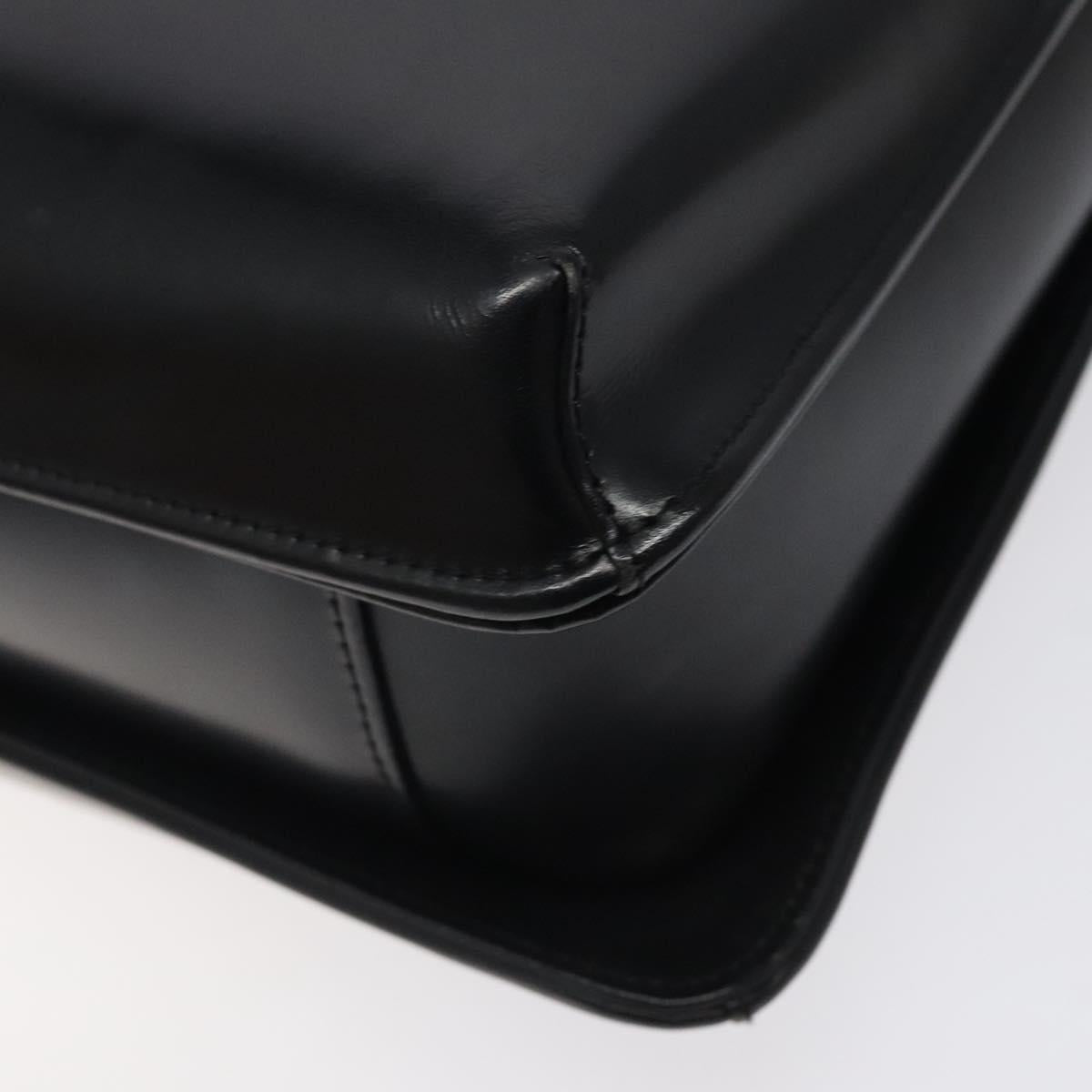 GIVENCHY Hand Bag Leather Black Auth bs25658