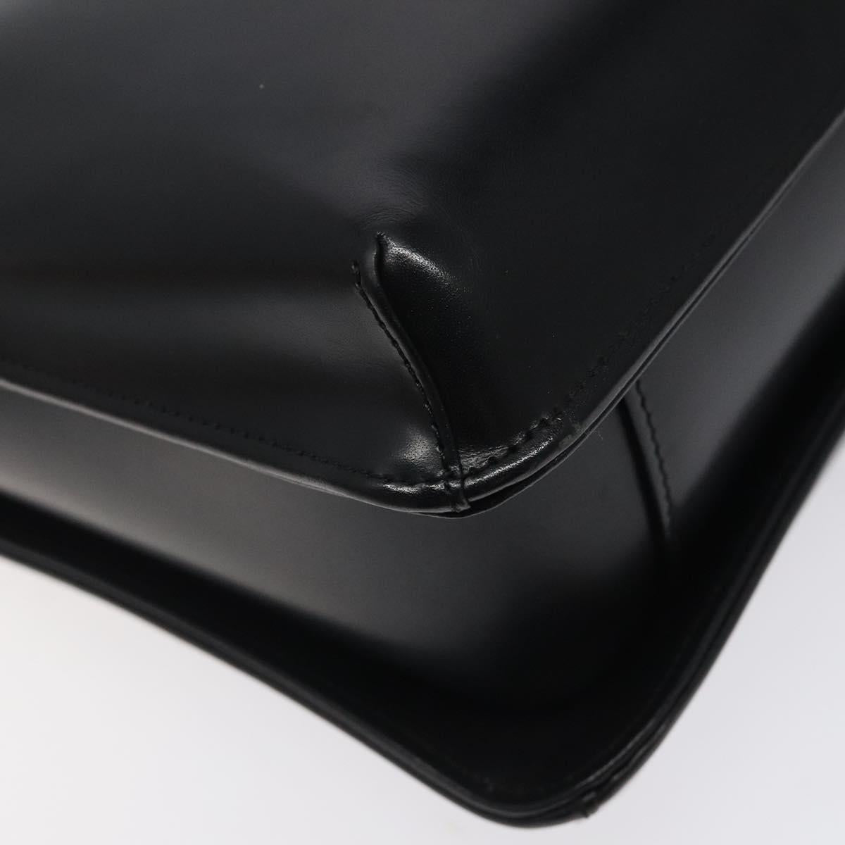 GIVENCHY Hand Bag Leather Black Auth bs25658