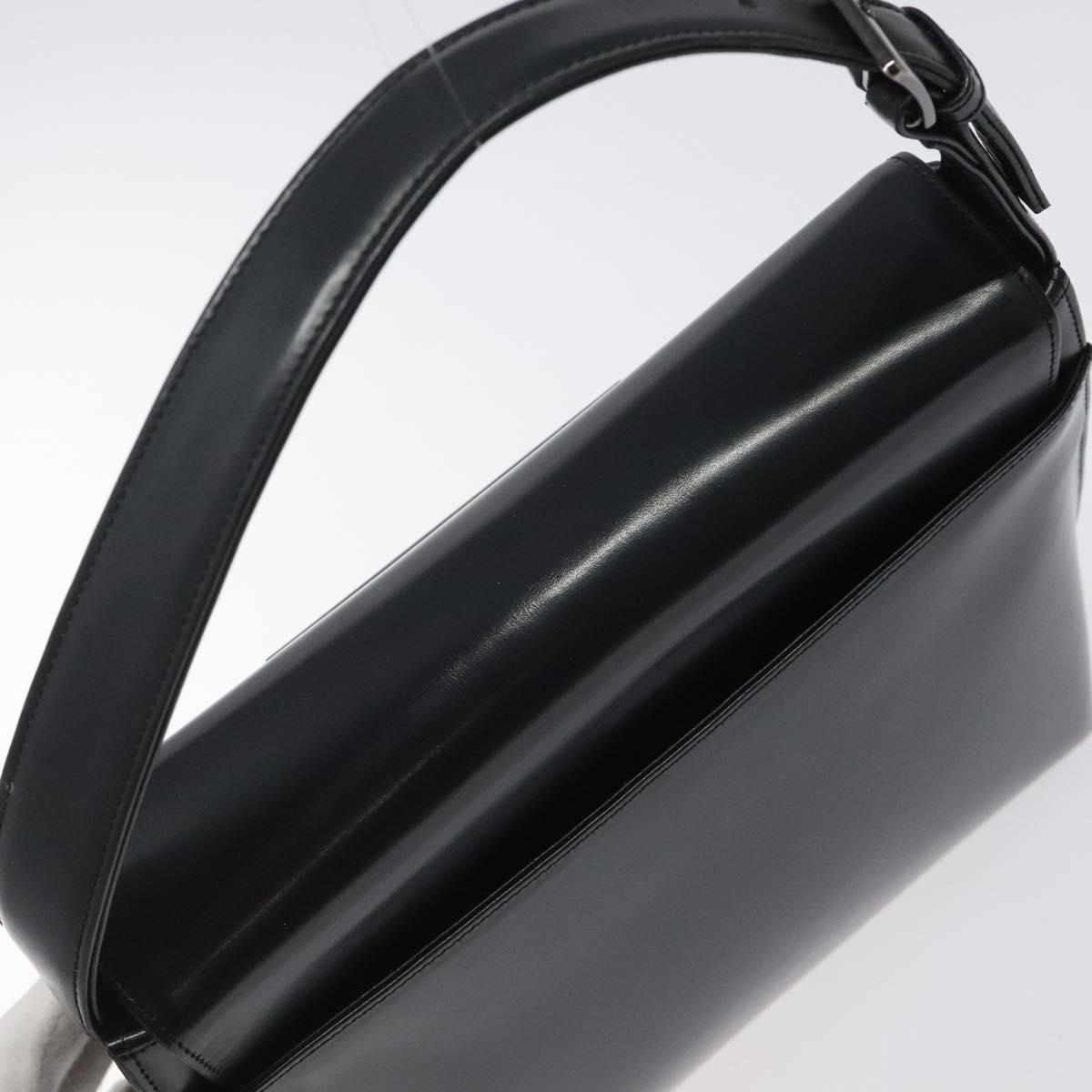 GIVENCHY Hand Bag Leather Black Auth bs25658