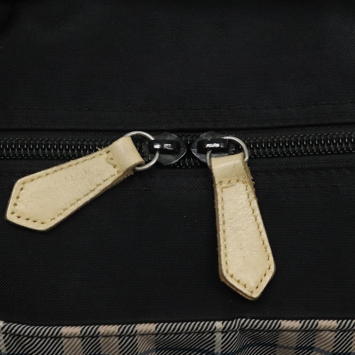 BURBERRY Nova Check Blue Label Hand Bag Canvas Navy Auth bs25668