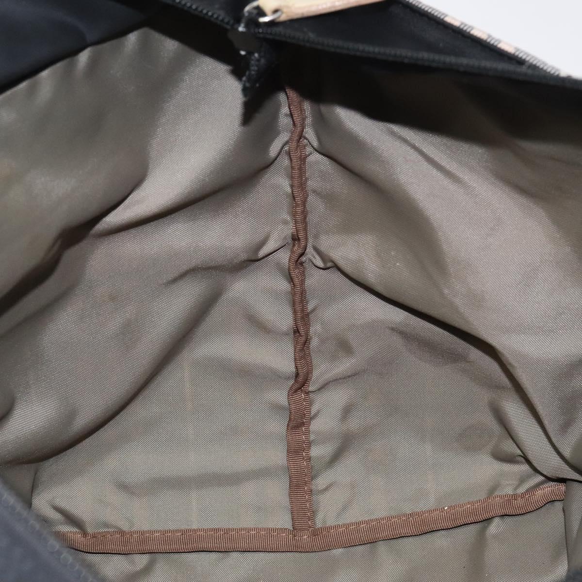 BURBERRY Nova Check Blue Label Hand Bag Canvas Navy Auth bs25668