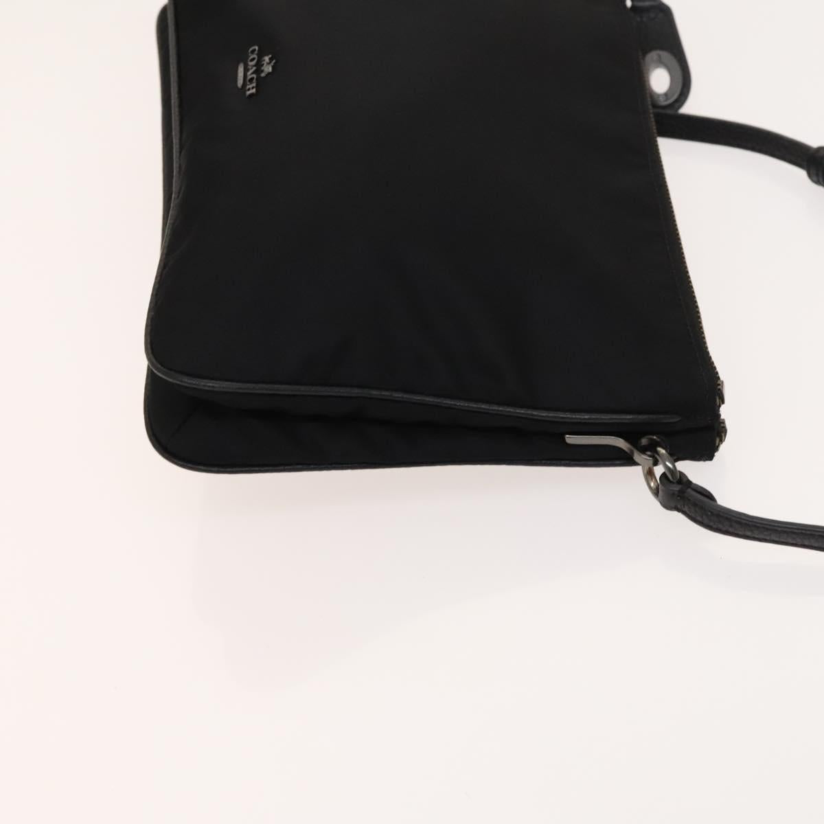 Coach Shoulder Bag Nylon Canvas 3Set Black Beige Orange Auth bs25684